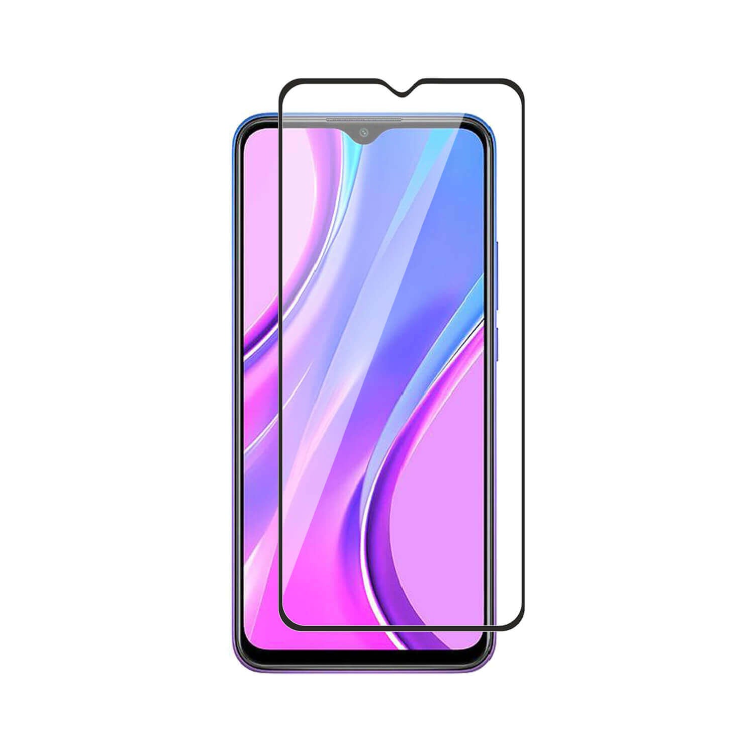 Tempered Glass for Xiaomi Redmi 9 / Xiaomi Redmi 9 Prime / Xiaomi Poco M2 (Black) Edge to Edge , Pack of 1