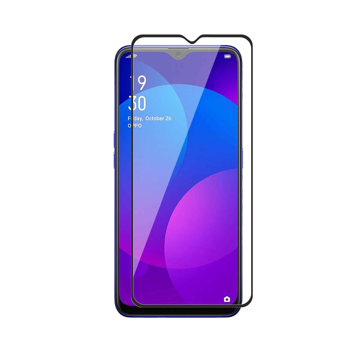Tempered Glass for Oppo F11 / Oppo A9 / Oppo A9X (Black) Edge to Edge , Pack of 1