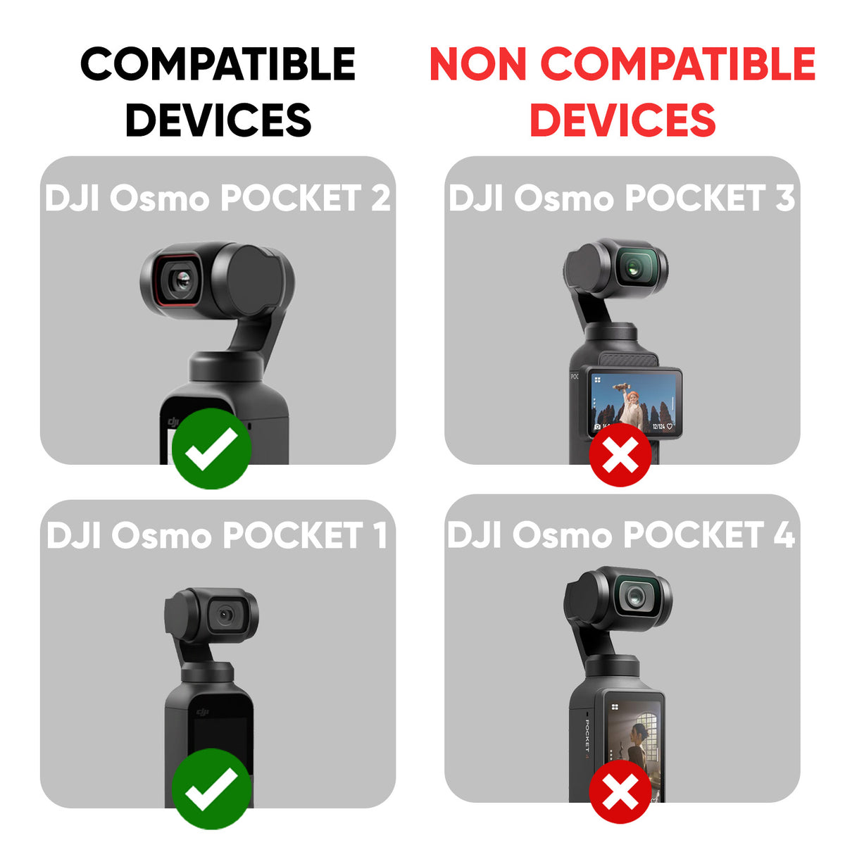 Tempered Glass for DJI Osmo Pocket 1 / Pocket 2 | Edge-to-Edge Screen Protection | Ultra Clear | Pack of 1