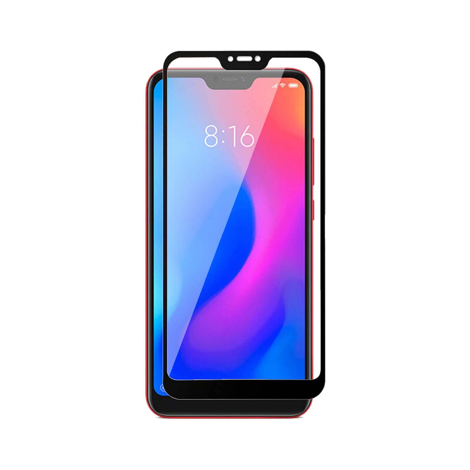 Tempered Glass for Redmi 6 Pro / Xiaomi Mi A2 Lite (Black) Edge to Edge , Pack of 1