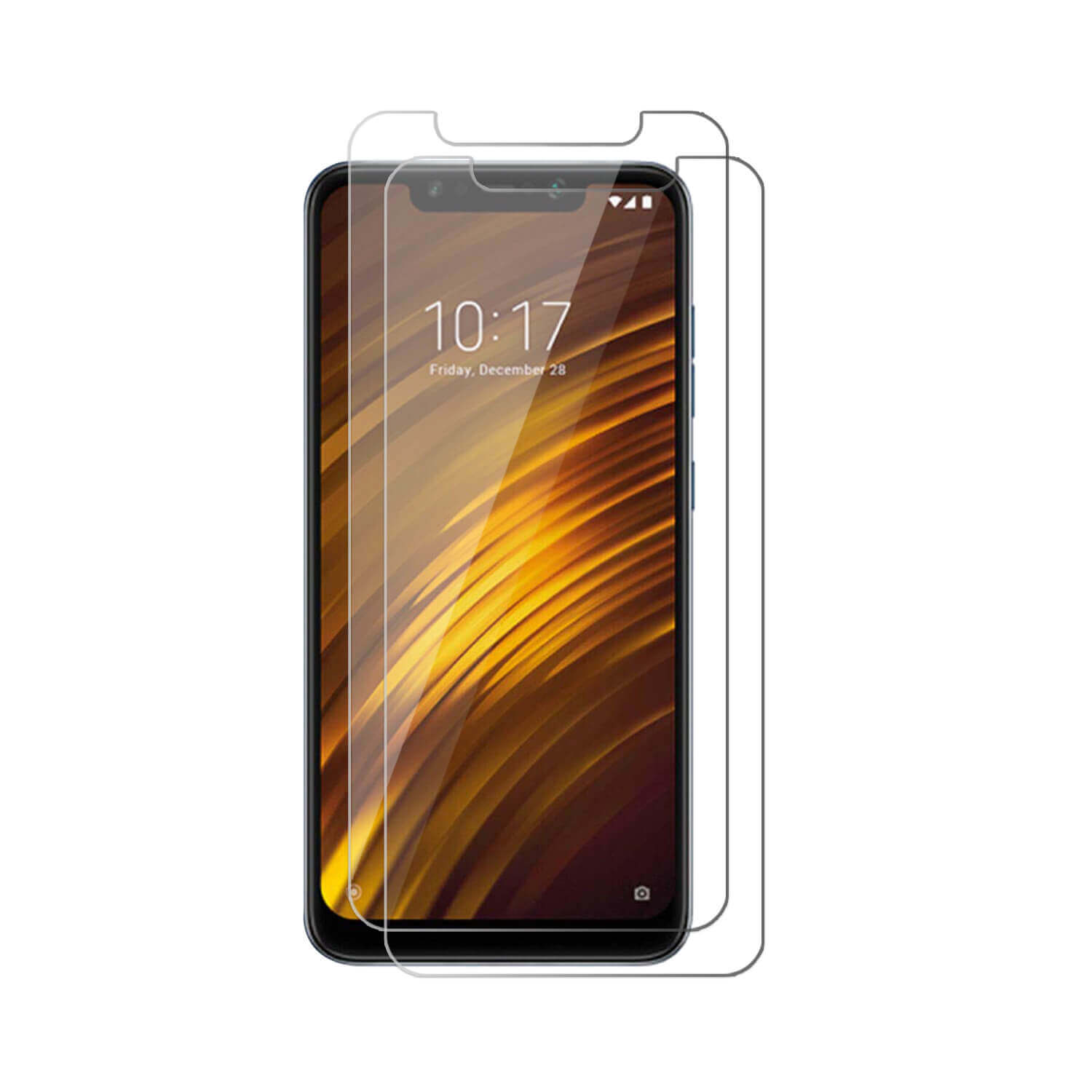 Tempered Glass for Xiaomi Poco F1 , iPhone XS Max (Transparent) Pack of 2