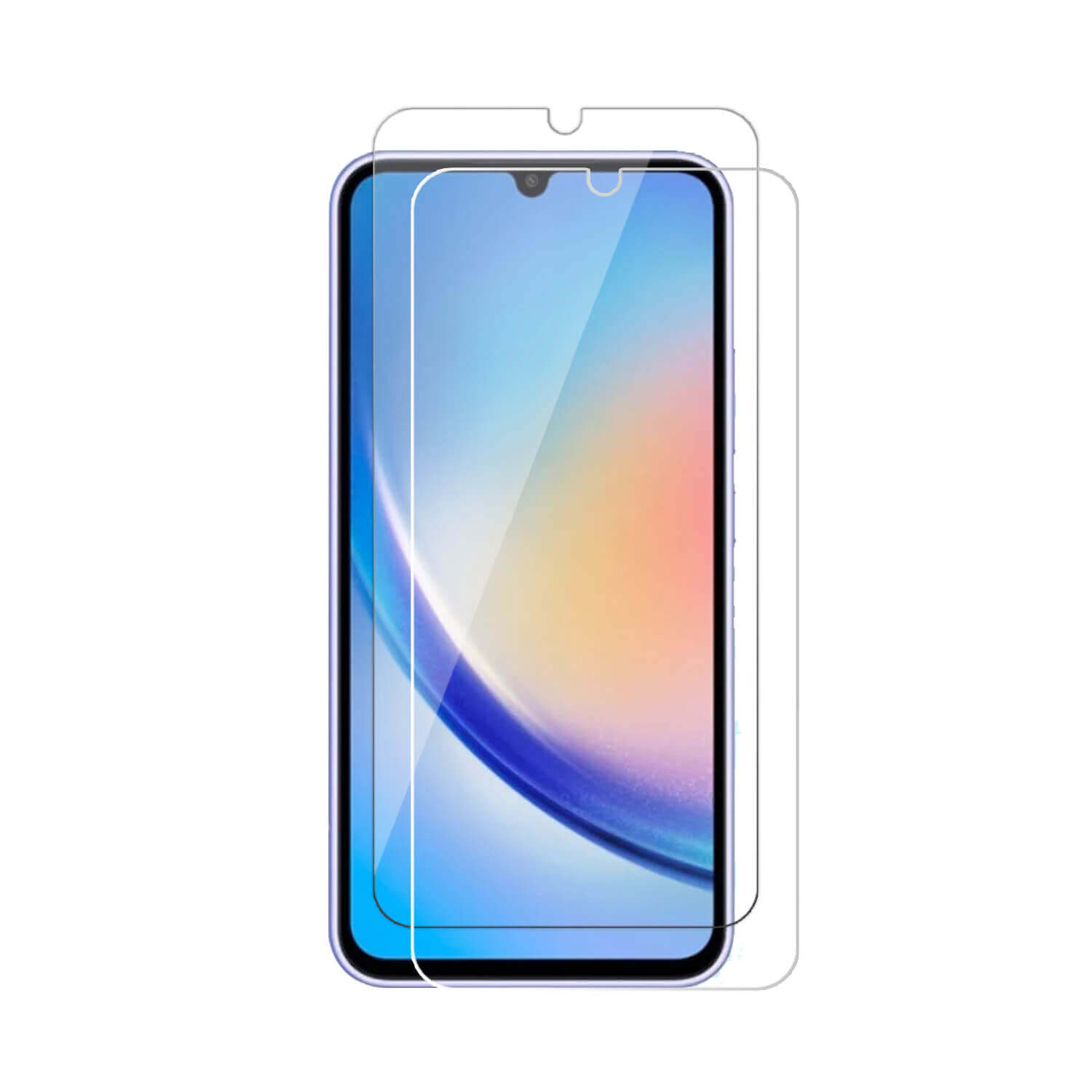Tempered Glass for Samsung Galaxy A24 4G / Samsung Galaxy M34 5G (Transparent) , Pack of 2 , not Edge to Edge