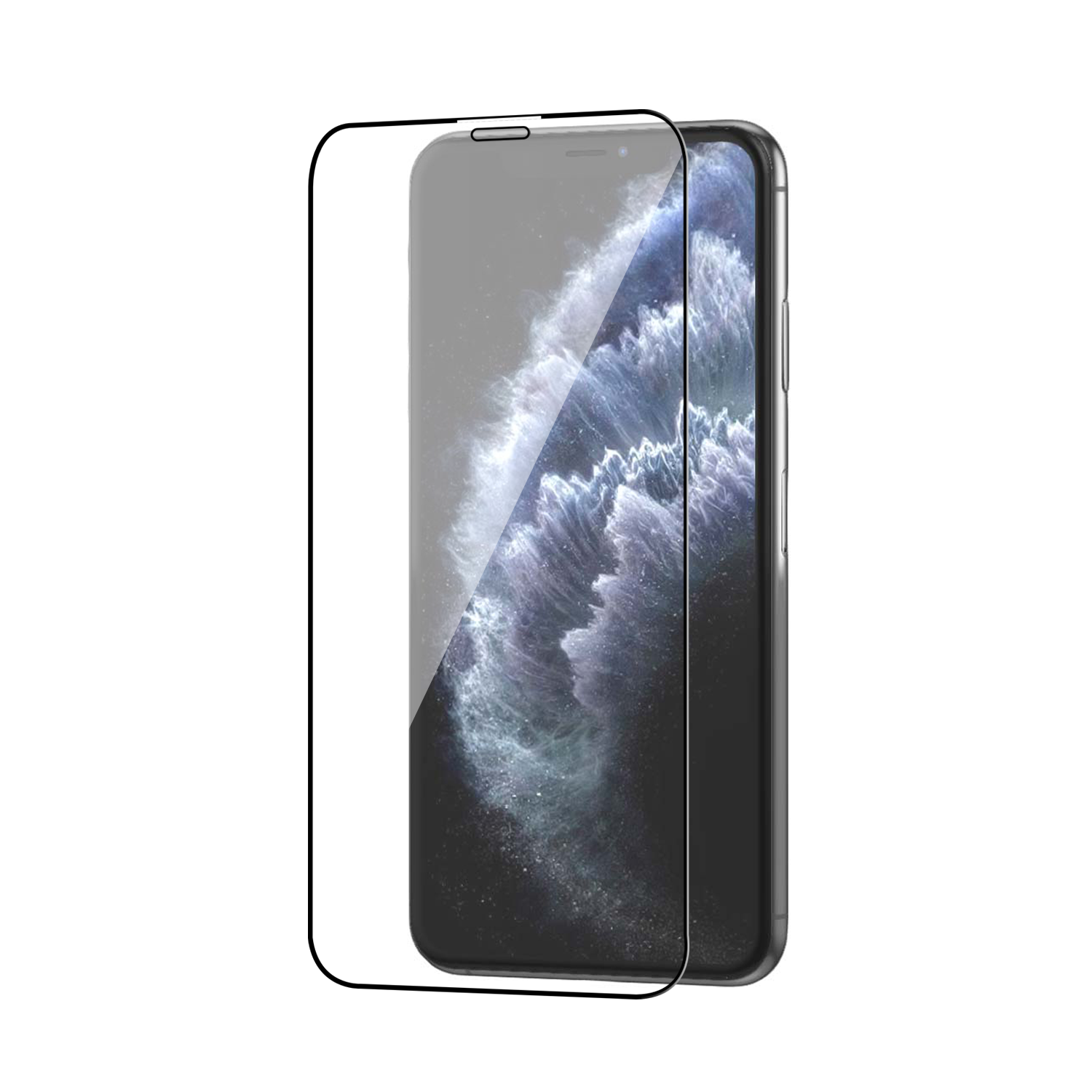 Tempered Glass for iPhone 11 Pro Max , iPhone XS Max (Black) Edge to Edge , Pack of 1