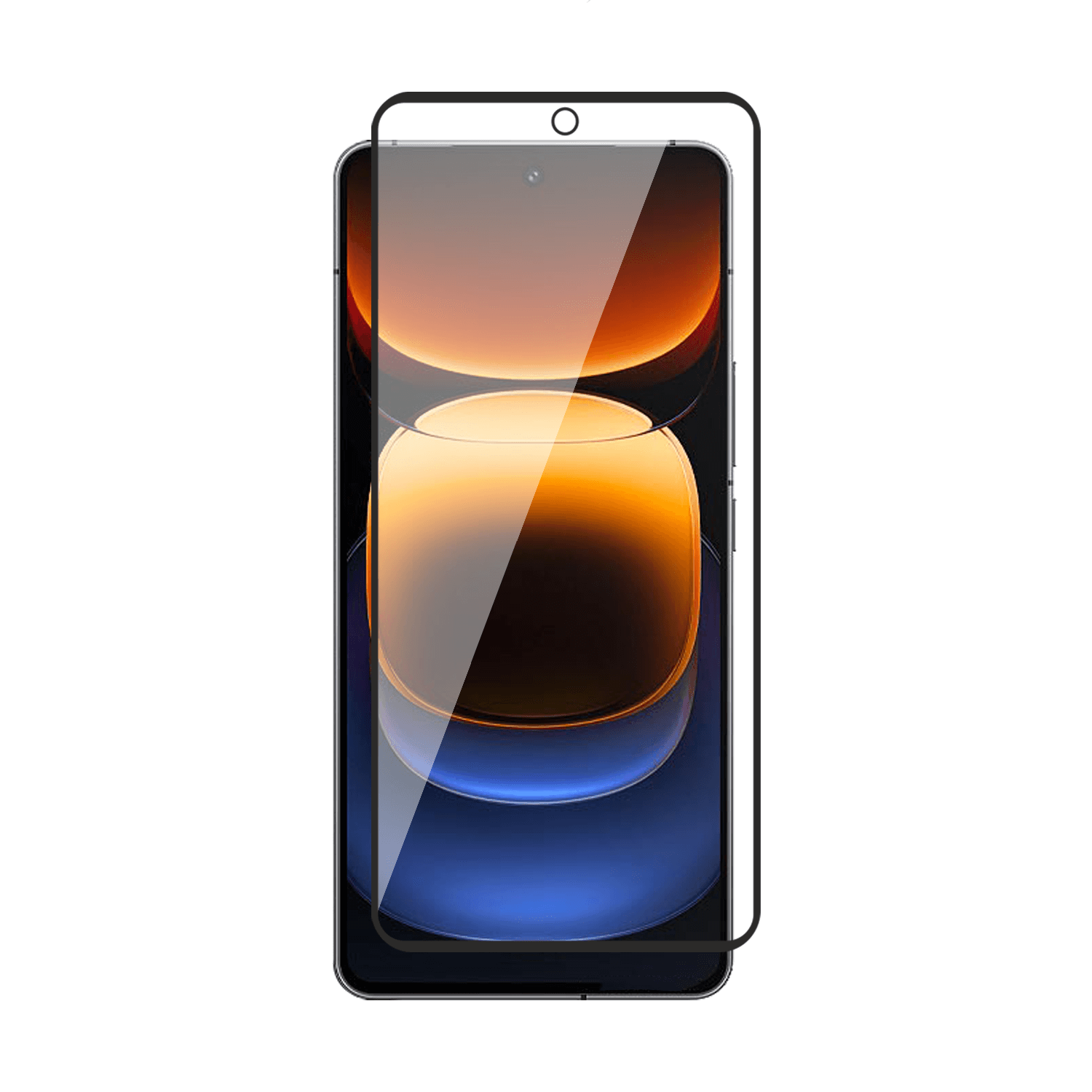 Tempered Glass for Vivo Iqoo 12 / Vivo Iqoo Neo9 Pro (Black) Edge to Edge , Pack of 1