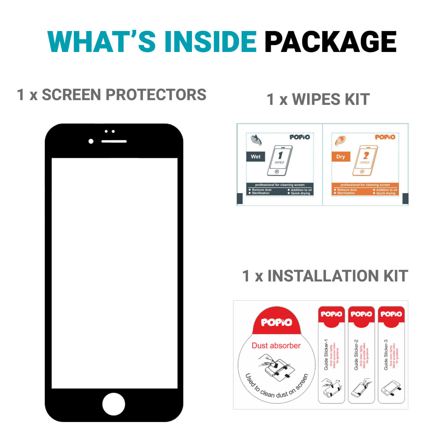 Tempered Glass for Apple iPhone 6 / Apple iPhone 6s (Black) Edge to Edge , Pack of 1