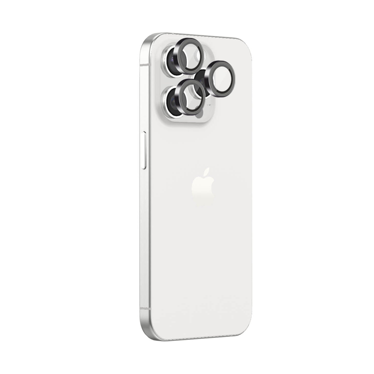 POPIO Camera Lens Protector For iPhone 15 Pro/iPhone 15 Pro Max (Black), 1 Set, with Easy Installation Kit