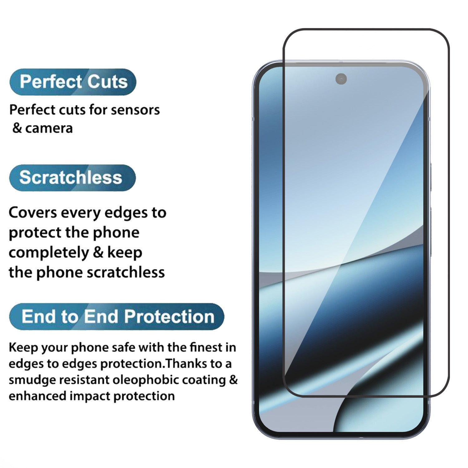Tempered Glass for Google Pixel 10 Pro XL (Black) Edge to Edge , Pack of 1