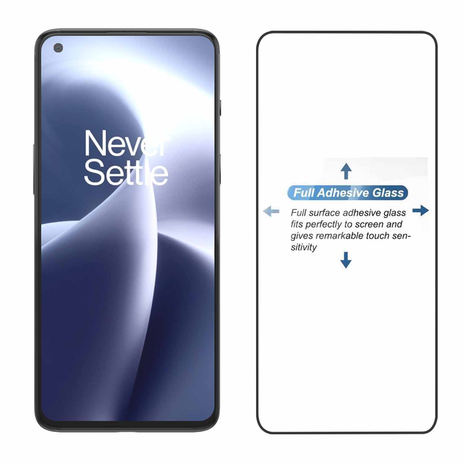 Tempered Glass for Oneplus Nord CE 5G , OnePlus Nord 2 5G (Black) Edge to Edge, Pack of 1