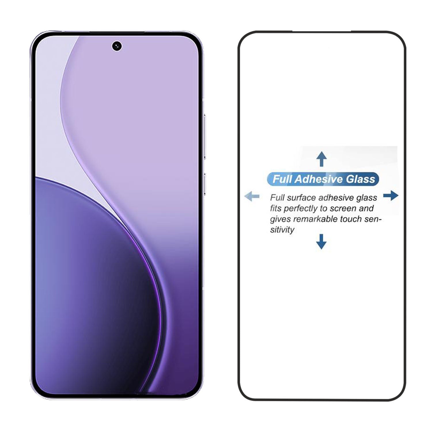Tempered Glass for Oppo Reno 14 Pro (Black) Edge to Edge , Pack of 1