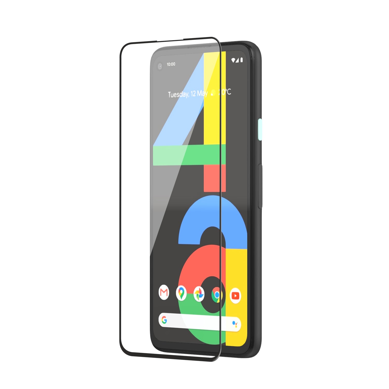 Tempered Glass for Google Pixel 4A 4G (Black) Edge to Edge , Pack of 1