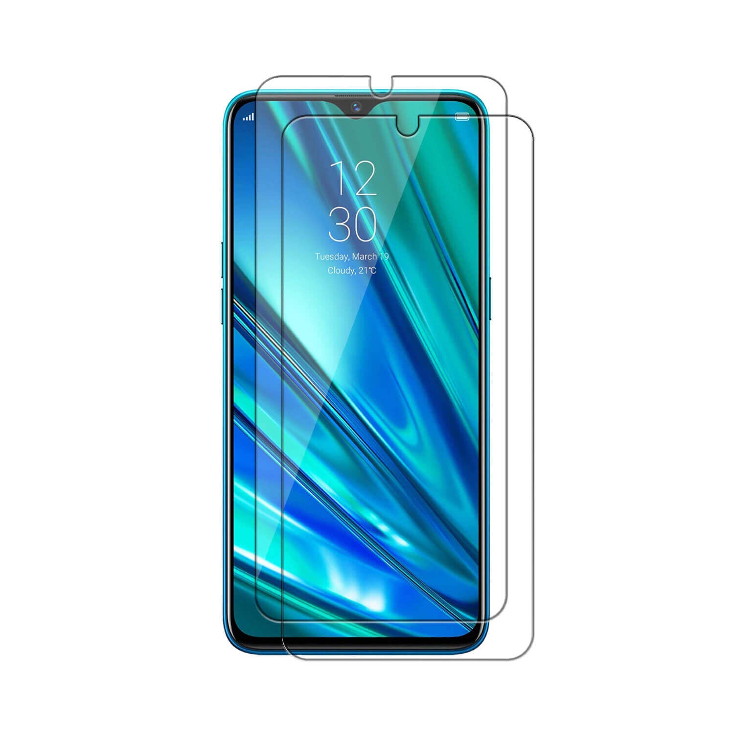 Tempered Glass for Realme 5 Pro (Transparent) Pack of 2