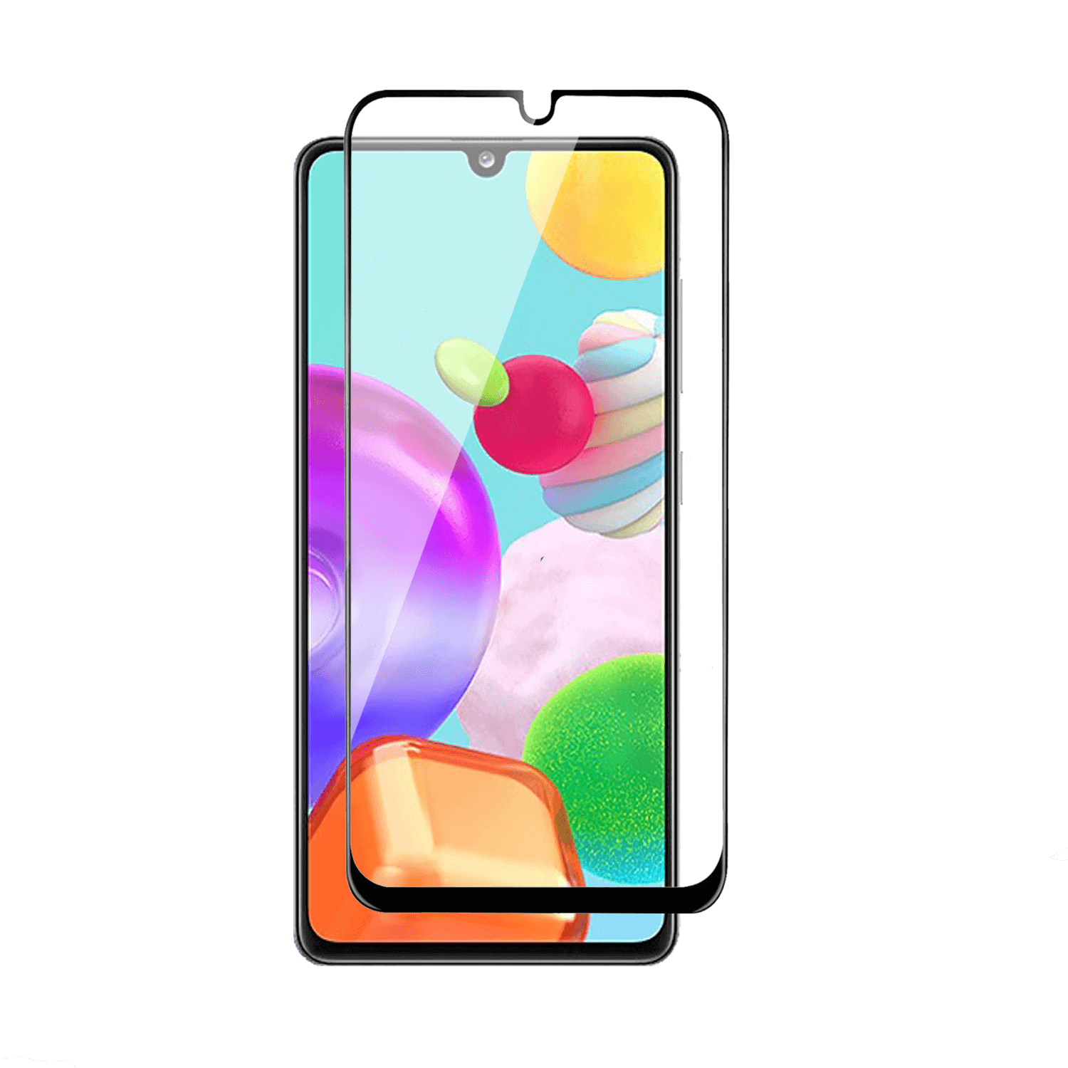 Tempered Glass for Samsung Galaxy A41 (Black) Edge to Edge , Pack of 1