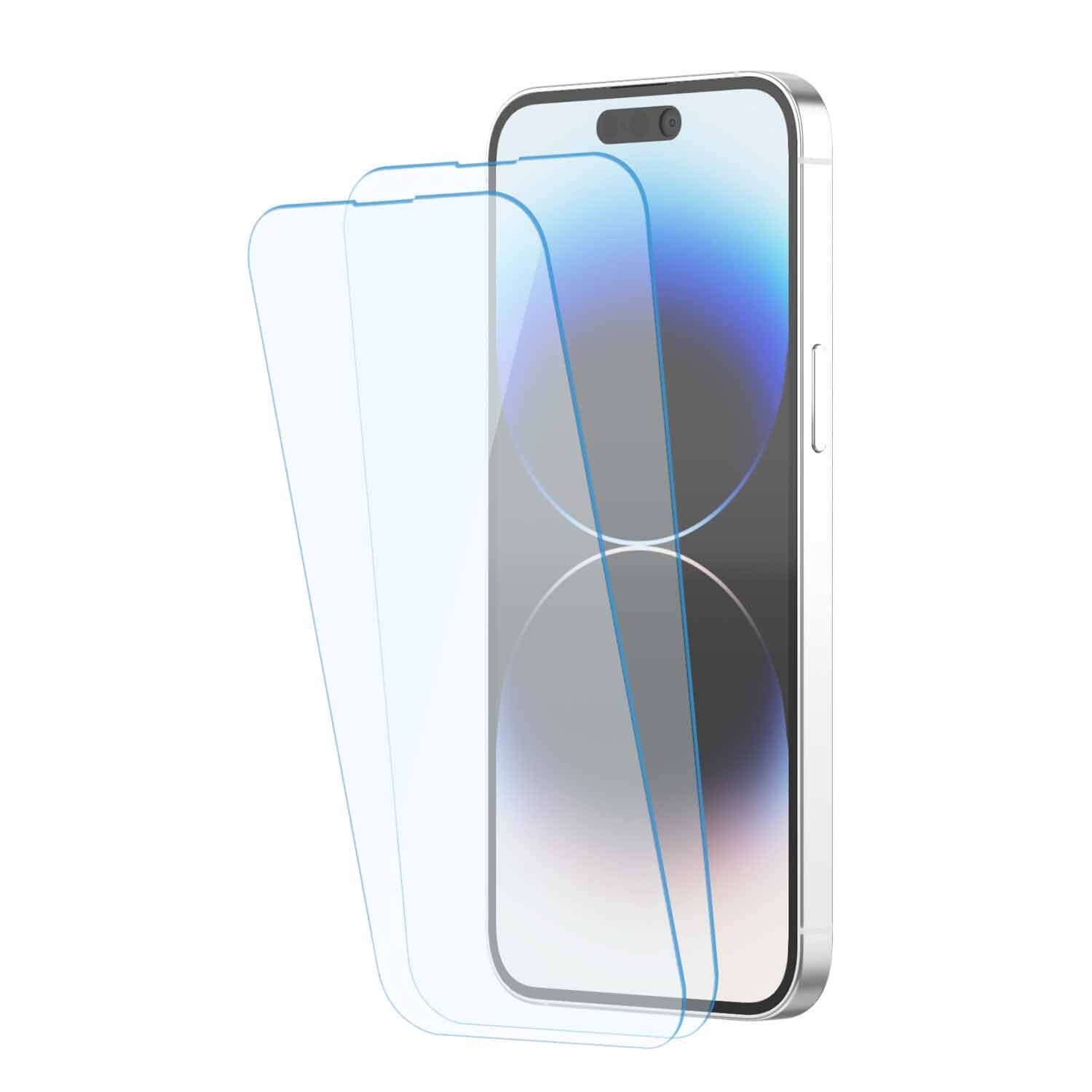 Tempered Glass for Apple iPhone 14 Pro Max (Transparent) Pack of 2