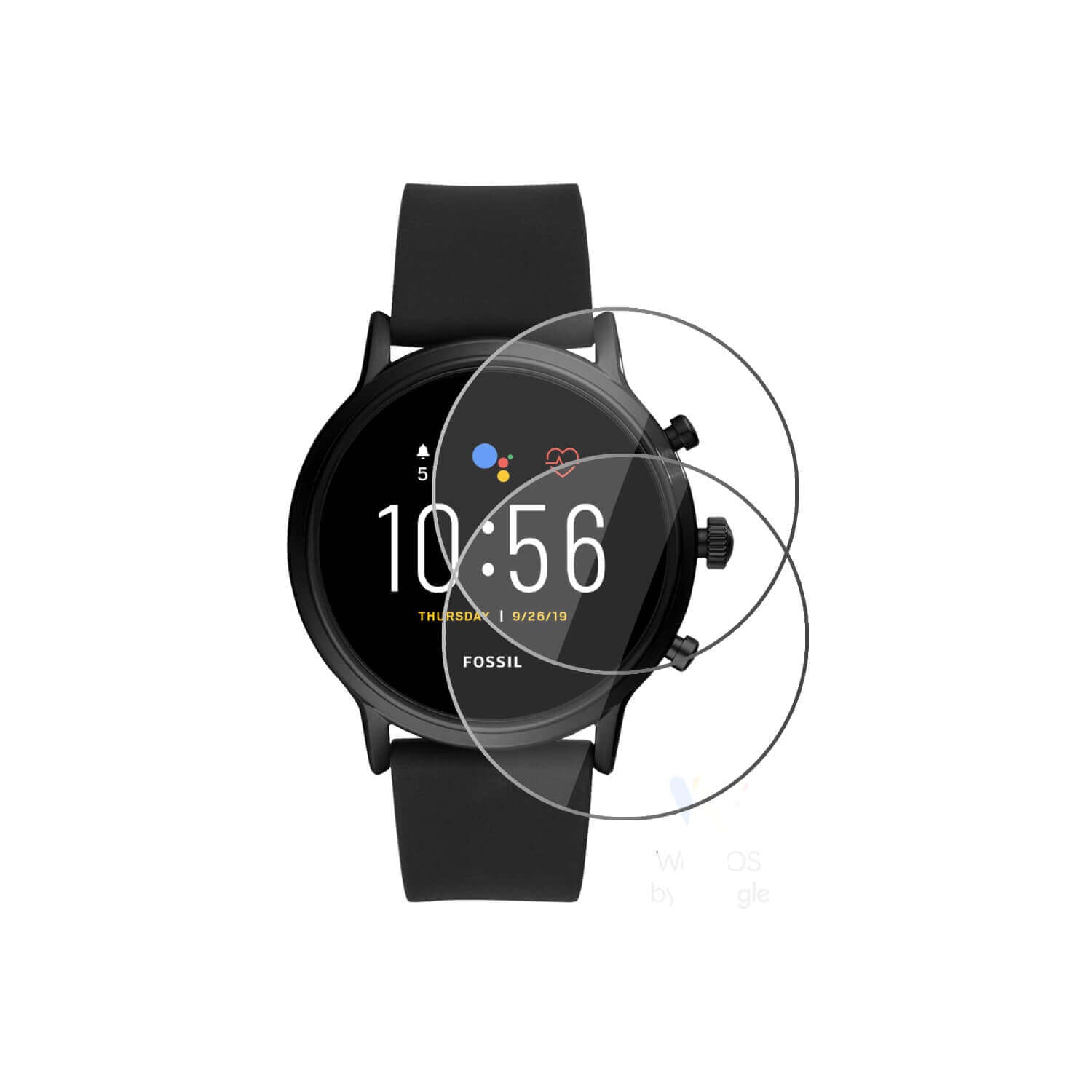 Tempered Glass for Fossil Carlyle/Julianna GEN 5 Digital Smart watch with Installation Kit (Transparent)- Pack of 2