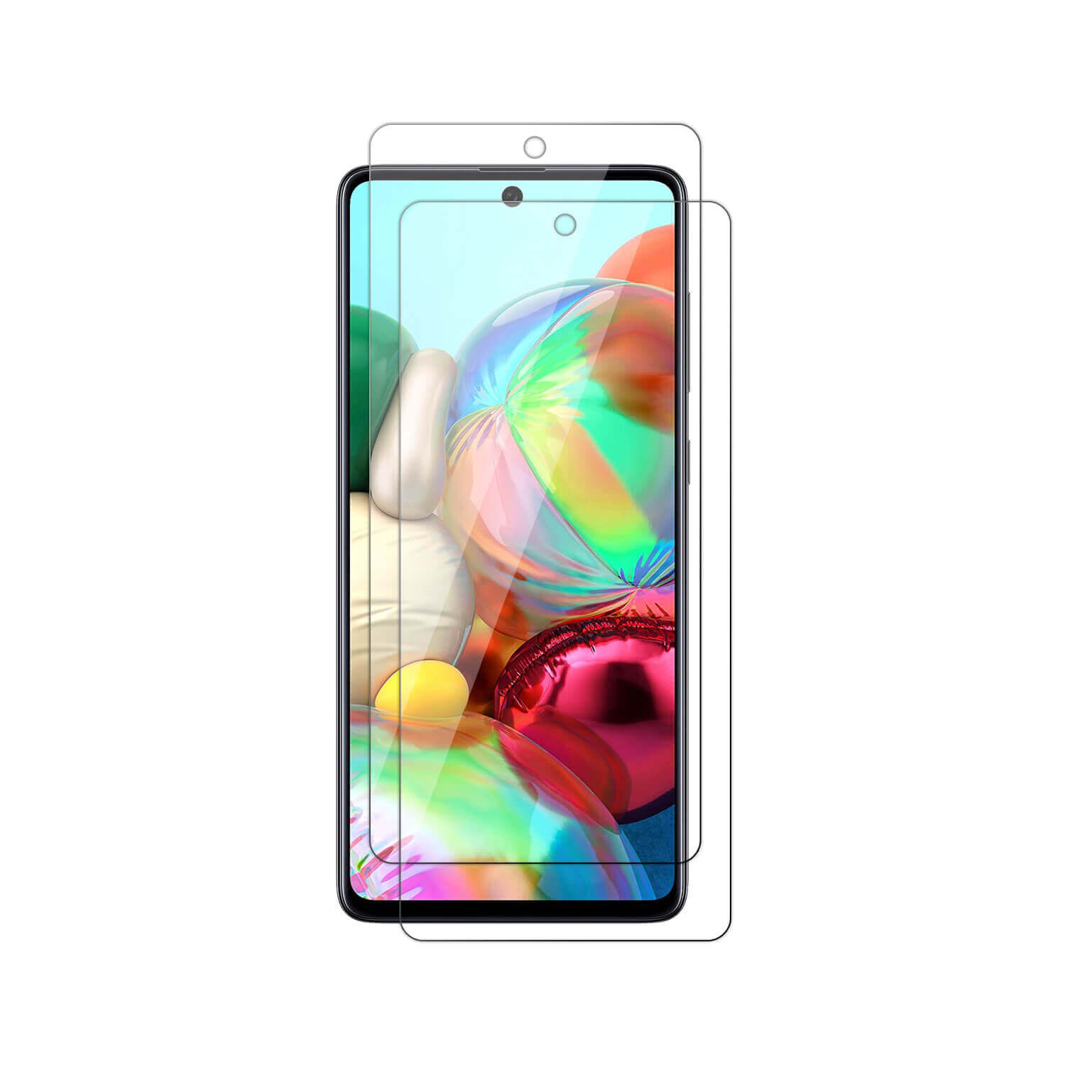 Tempered Glass for Samsung Galaxy F62 / M51 / A71 / A73 5G / Note10 Lite (Transparent) , Pack of 2 , not Edge to Edge
