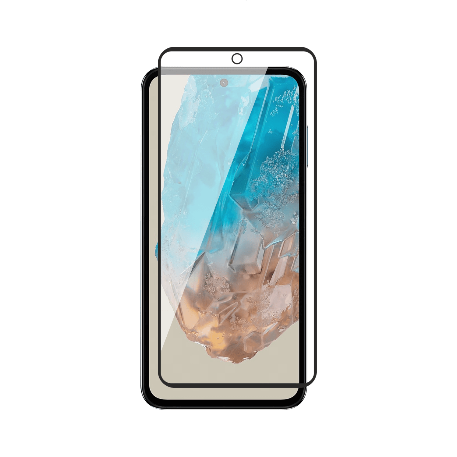 Tempered Glass for Samsung Galaxy M35 (Black) Edge to Edge , Pack of 1