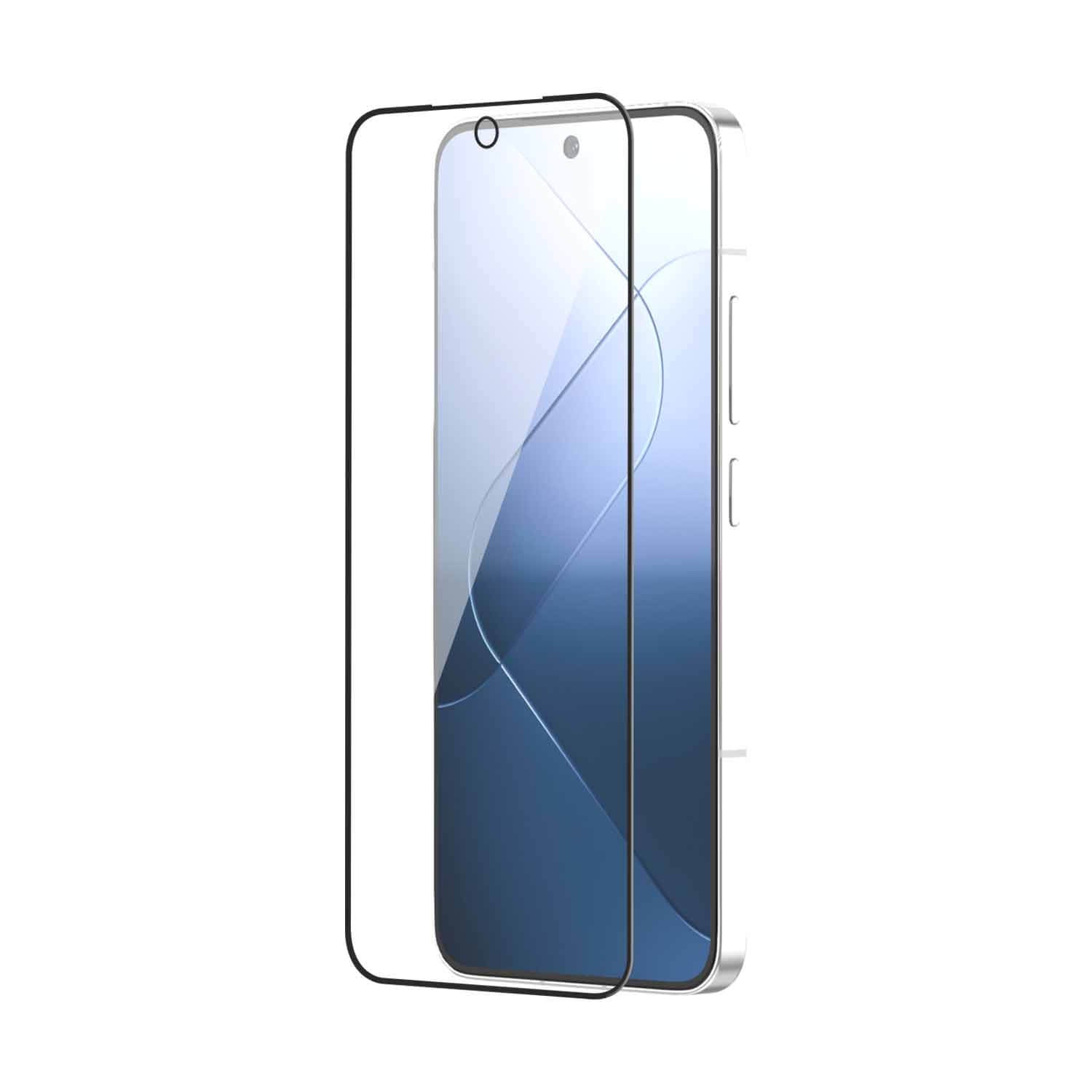 Tempered Glass for Xiaomi MI 14 (Black) Edge to Edge , Pack of 1