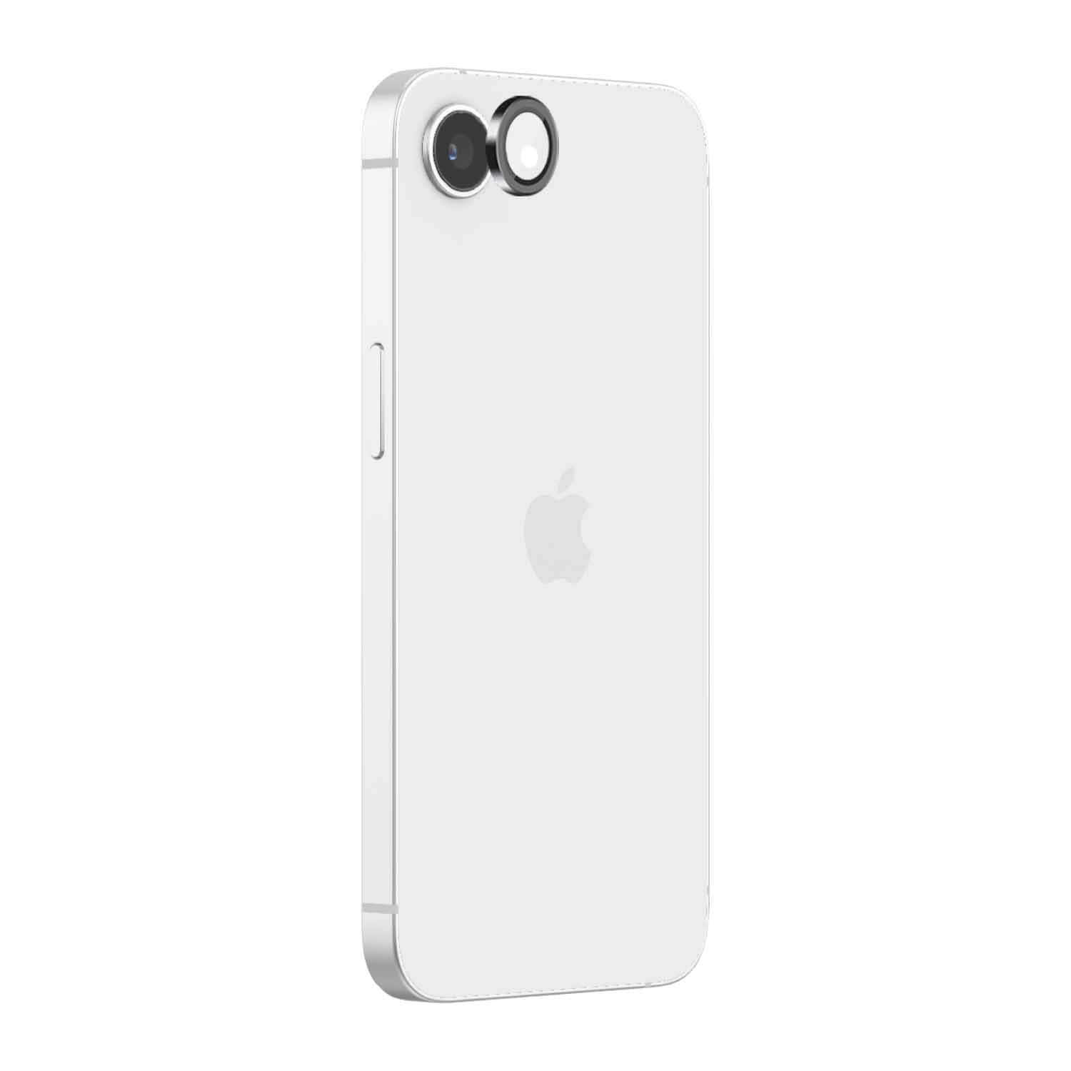 POPIO Camera Lens Protector For Compatible For iPhone 16E (Black), 1 Set, with Easy Installation Kit