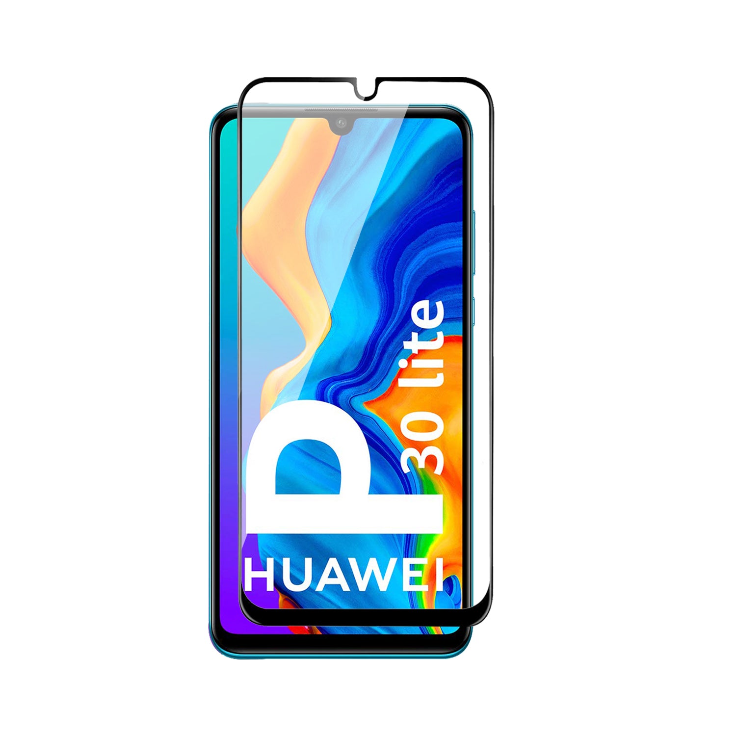 Tempered Glass for Huawei P30 lite / Huawei nova 4e (Black) Edge to Edge , Pack of 1