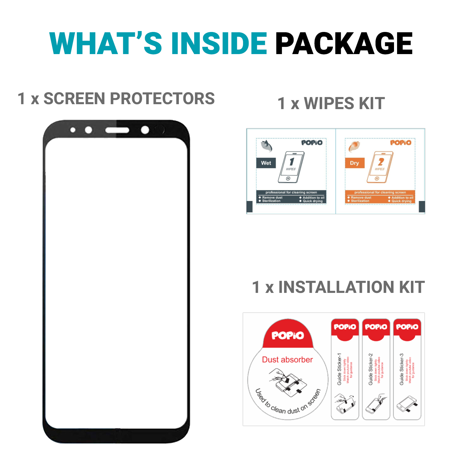 Tempered Glass for Samsung A7 2018 (Black) Edge to Edge , Pack of 1