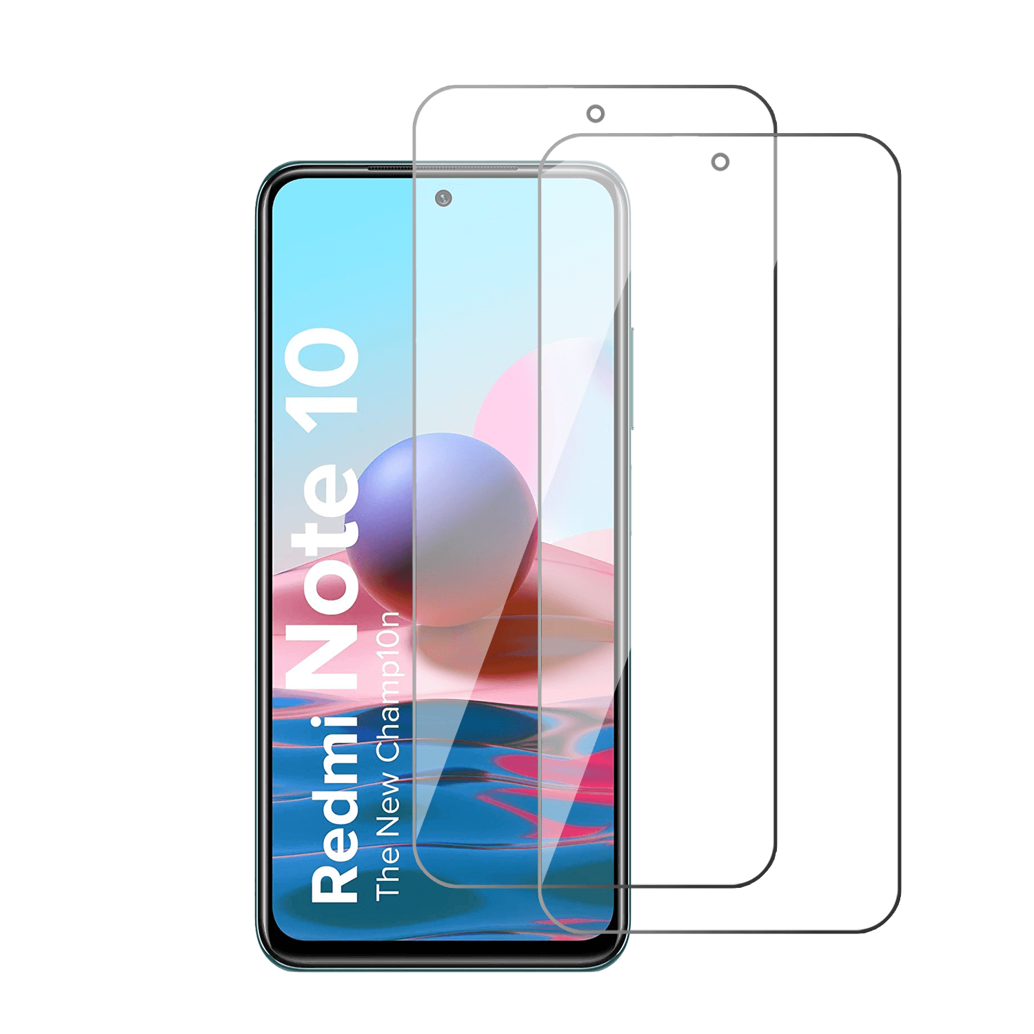 Tempered Glass for Redmi Note 10 / Redmi Note 10s (Transparent) , Pack of 2 , Not Edge to edge