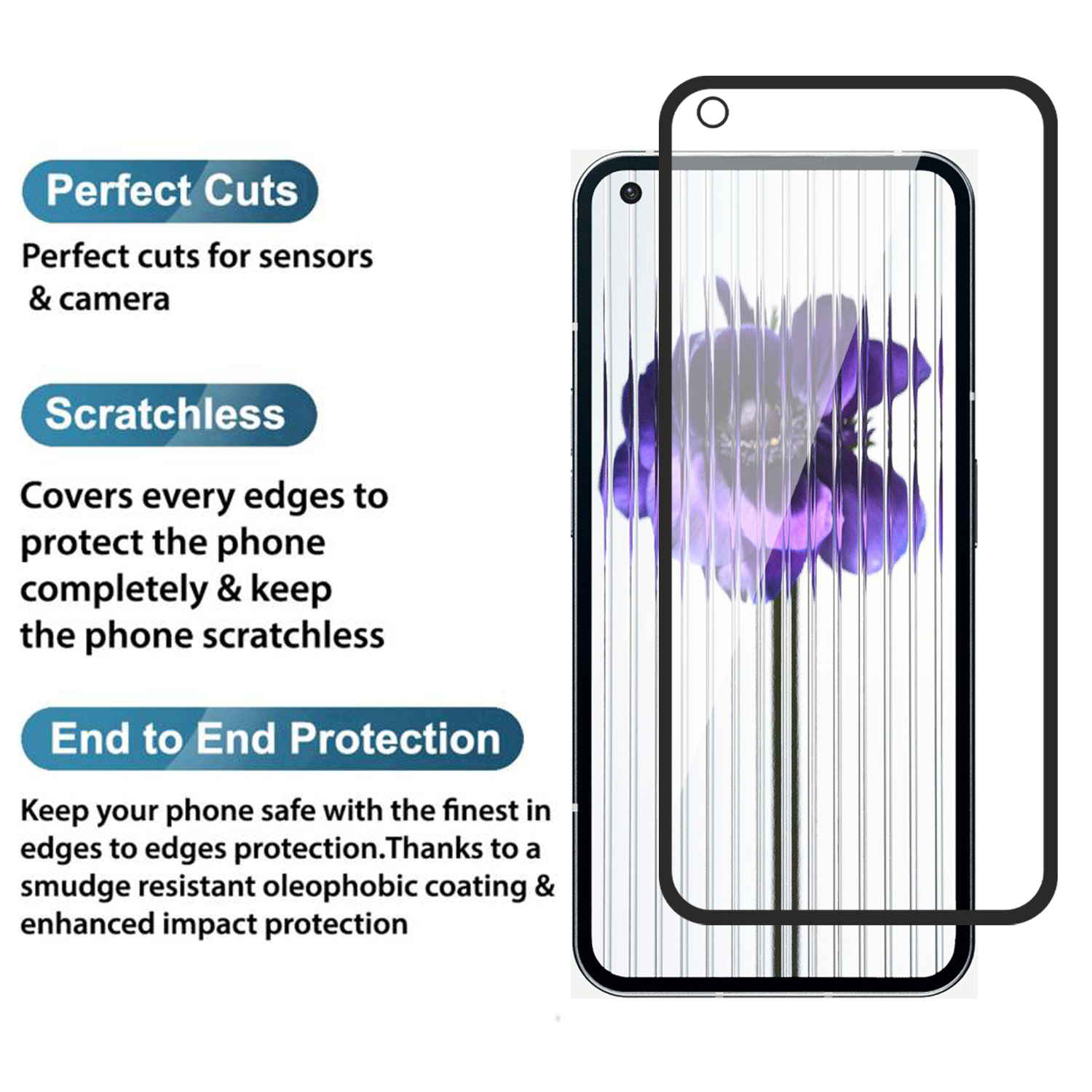 Tempered Glass for Nothing Phone (1) Edge to Edge, Pack of 1