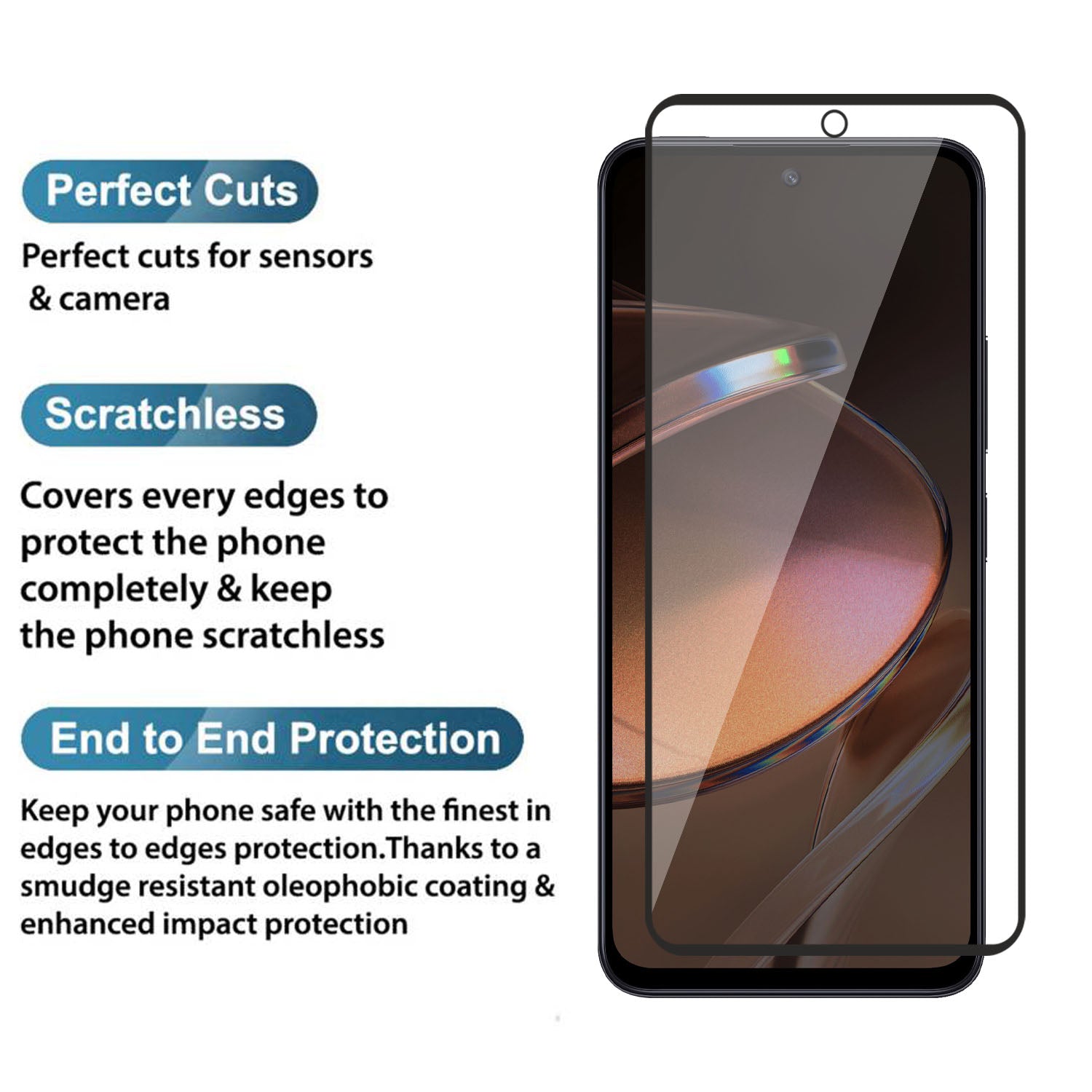 Tempered Glass for Xiaomi Redmi 12 5G / 12 4G / Redmi 13 4G / 13 5G / Poco M6 Pro / M6 Plus / Redmi Note 12R, Pack of 1