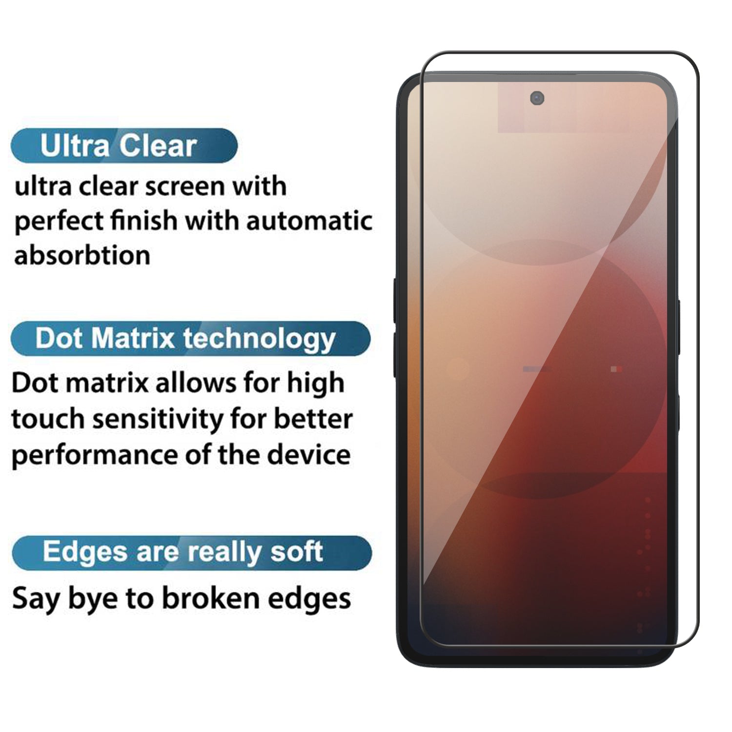 Tempered Glass for Nothing Phone 3A / Nothing Phone 3A Pro (Black) Edge to Edge , Pack of 1