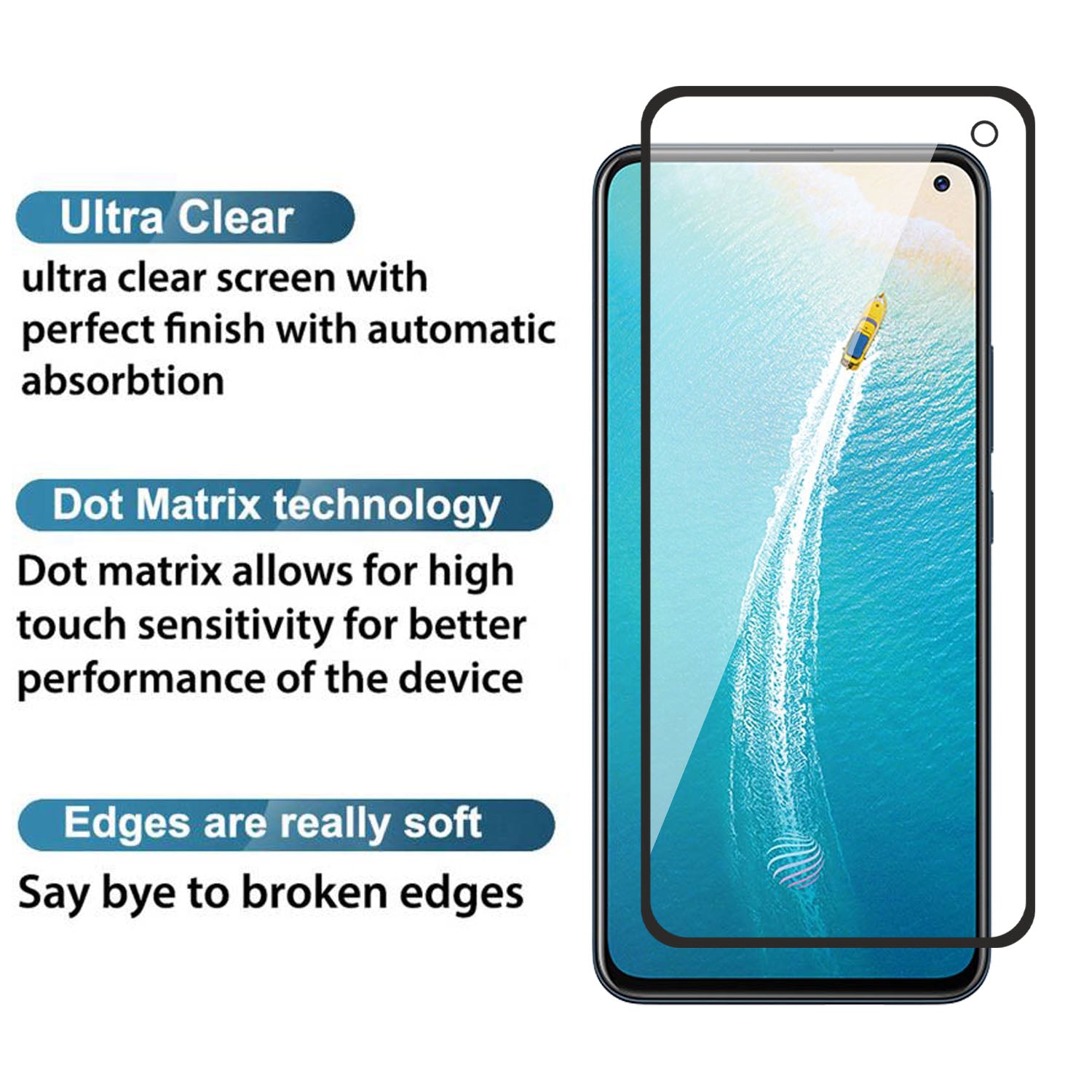 Tempered Glass for vivo V17 / vivo S5 (Black) Edge to Edge , Pack of 1