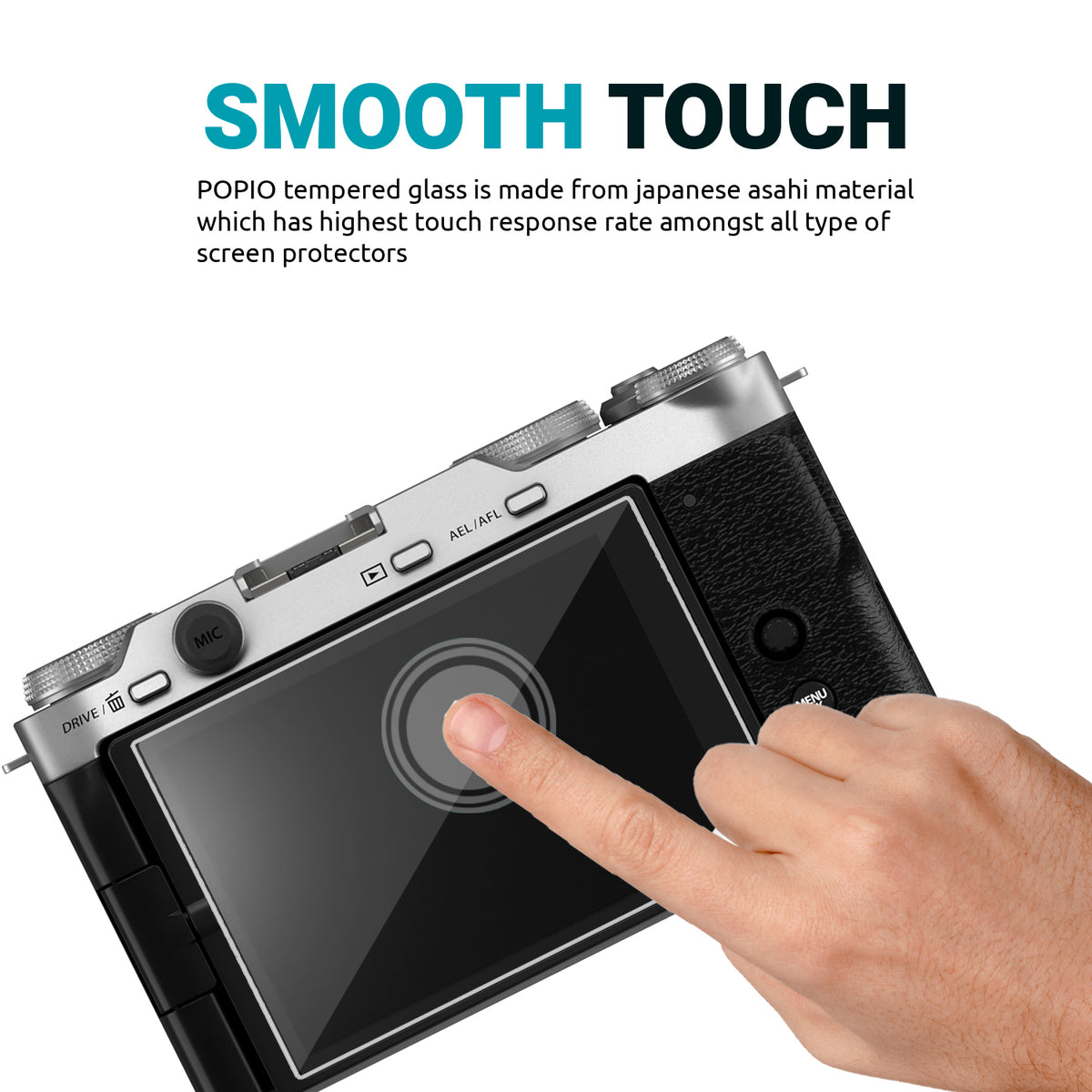 POPIO Military-Grade Gorilla Tempered Glass for Fujifilm X-M5