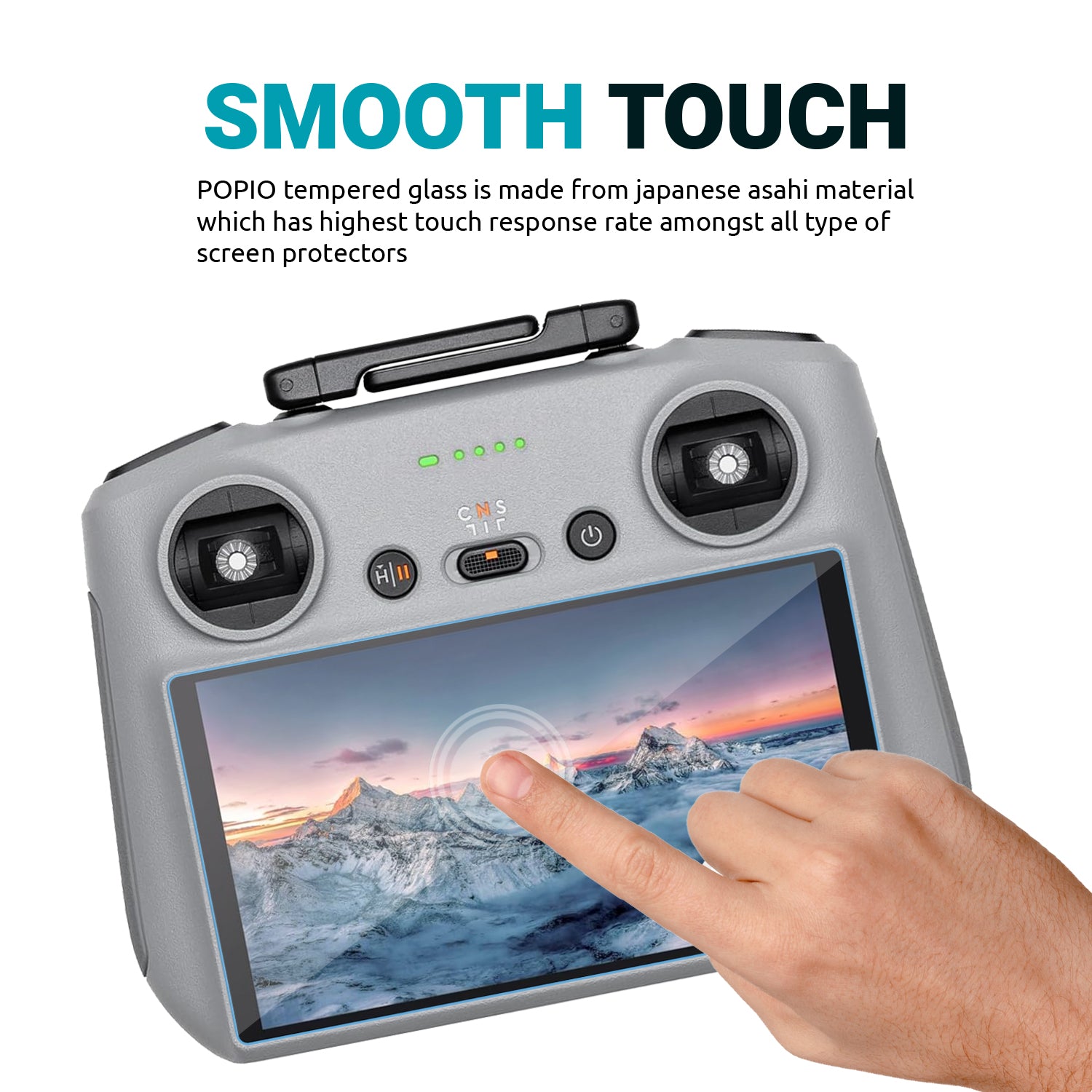 Tempered Glass Screen Protector for DJI RC & RC 2 Remote Controller (5.5-Inch Display) | Compatible with Mini 3, Mini 3 Pro, Mini 4 Pro, Mini 5 Pro, Air 2S, Air 3, Mavic 3 Series, Neo, Flip | Pack of 2 Glass