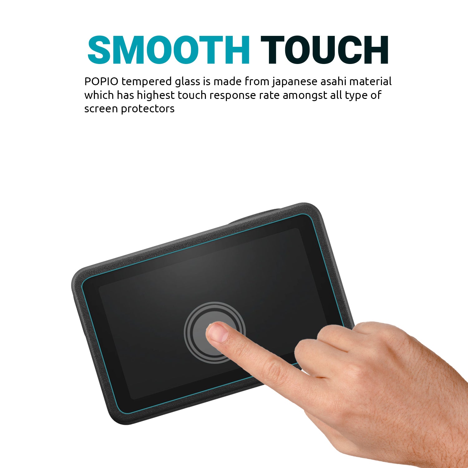 POPIO Military-Grade Gorilla Tempered Glass for DJI Osmo Action 5 Pro Camera (Transparent) Edge To Edge Full Screen Coverage With Installation Kit, Complete Set Of 3 Glass