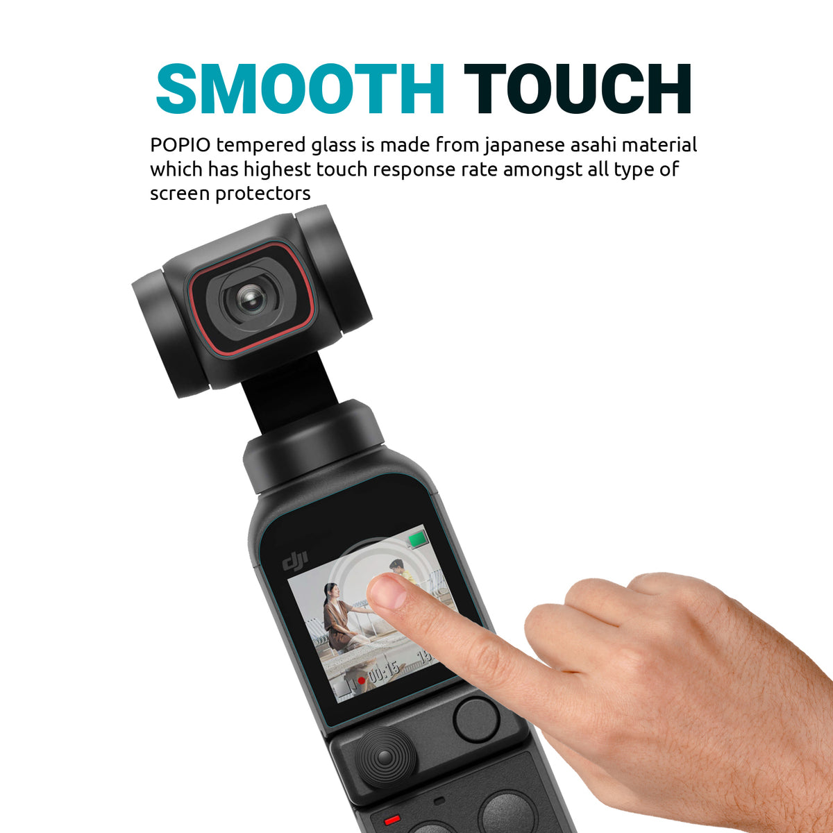 Tempered Glass for DJI Osmo Pocket 1 / Pocket 2 | Edge-to-Edge Screen Protection | Ultra Clear | Pack of 1