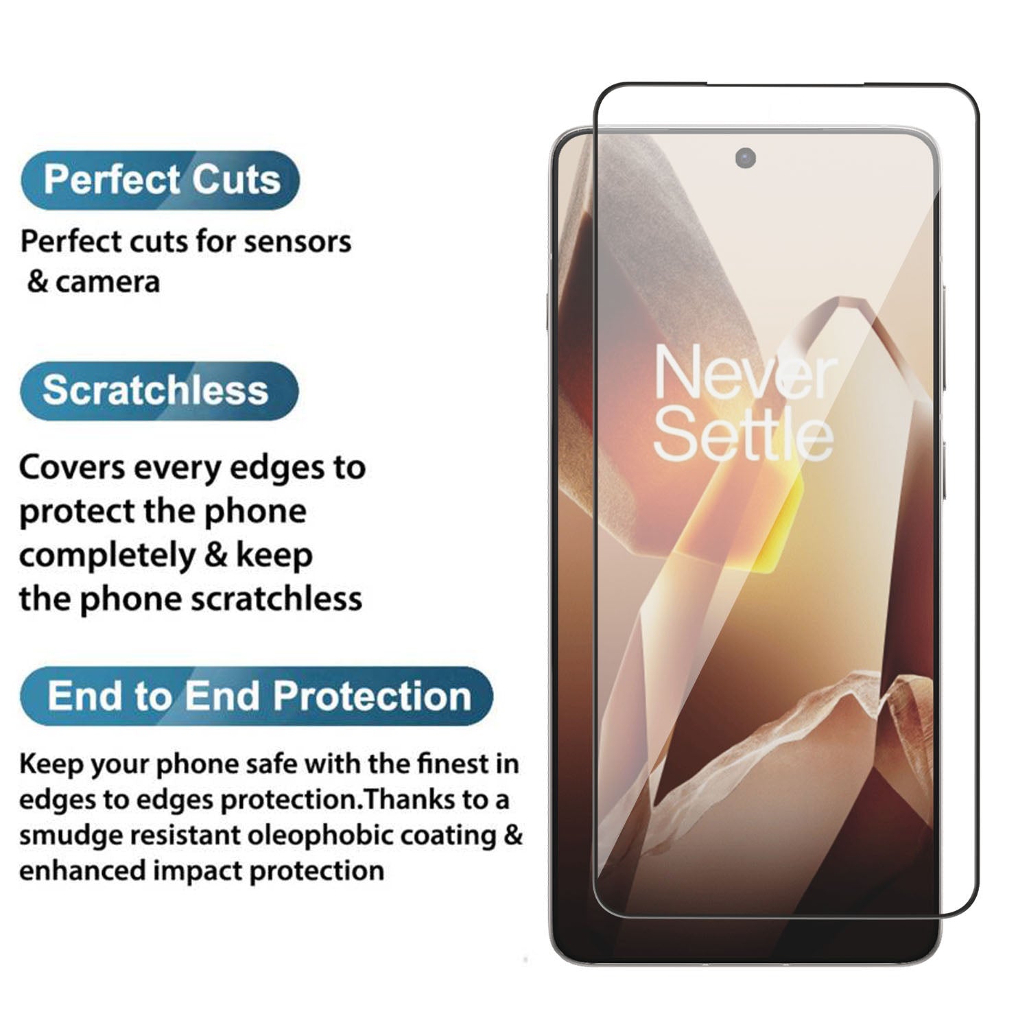 Tempered Glass for OnePlus 13S / 13T (Black) Edge to Edge , Pack of 1