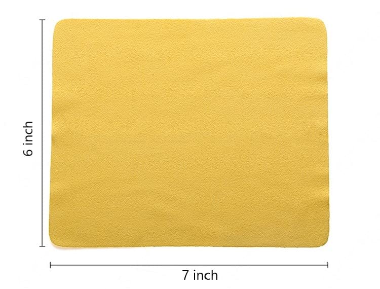 POPIO Premium Microfiber Cleaning/Polishing Cloth for Mobile Screen, Camera Lenses, Tablets, Monitors, Sunglasses and Other Glass Materials (Multi-Color) - 6 x 7 Inches , Pack of 2