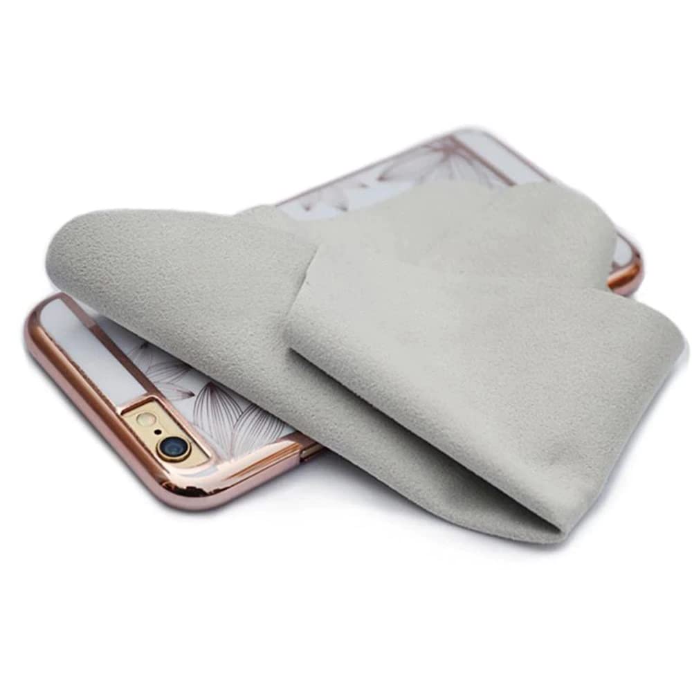 POPIO Premium Microfiber Cleaning/Polishing Cloth for Mobile Screen, Camera Lenses, Tablets, Monitors, Sunglasses and Other Glass Materials (Multi-Color) - 6 x 7 Inches , Pack of 2