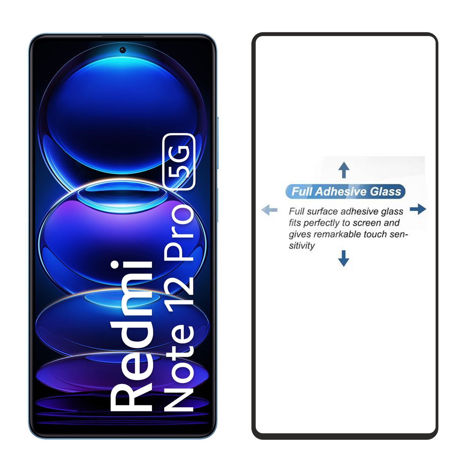Tempered Glass for Redmi Note 12 Pro / Note 12 Pro Plus / Redmi Note 12 Discovery / Poco X5 Pro 5G / Xiaomi Redmi Note 12 Turbo / Poco F5 (Black) Edge to Edge , Pack of 1