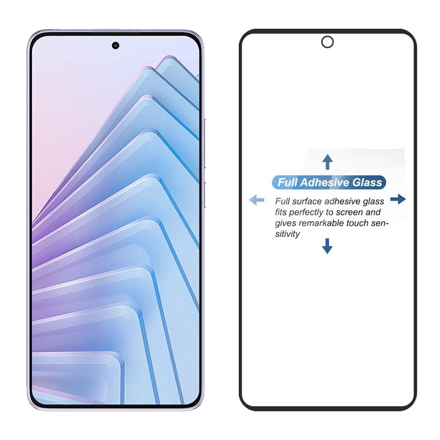 Tempered Glass for Redmi Note 14 (Black) Edge to Edge , Pack of 1