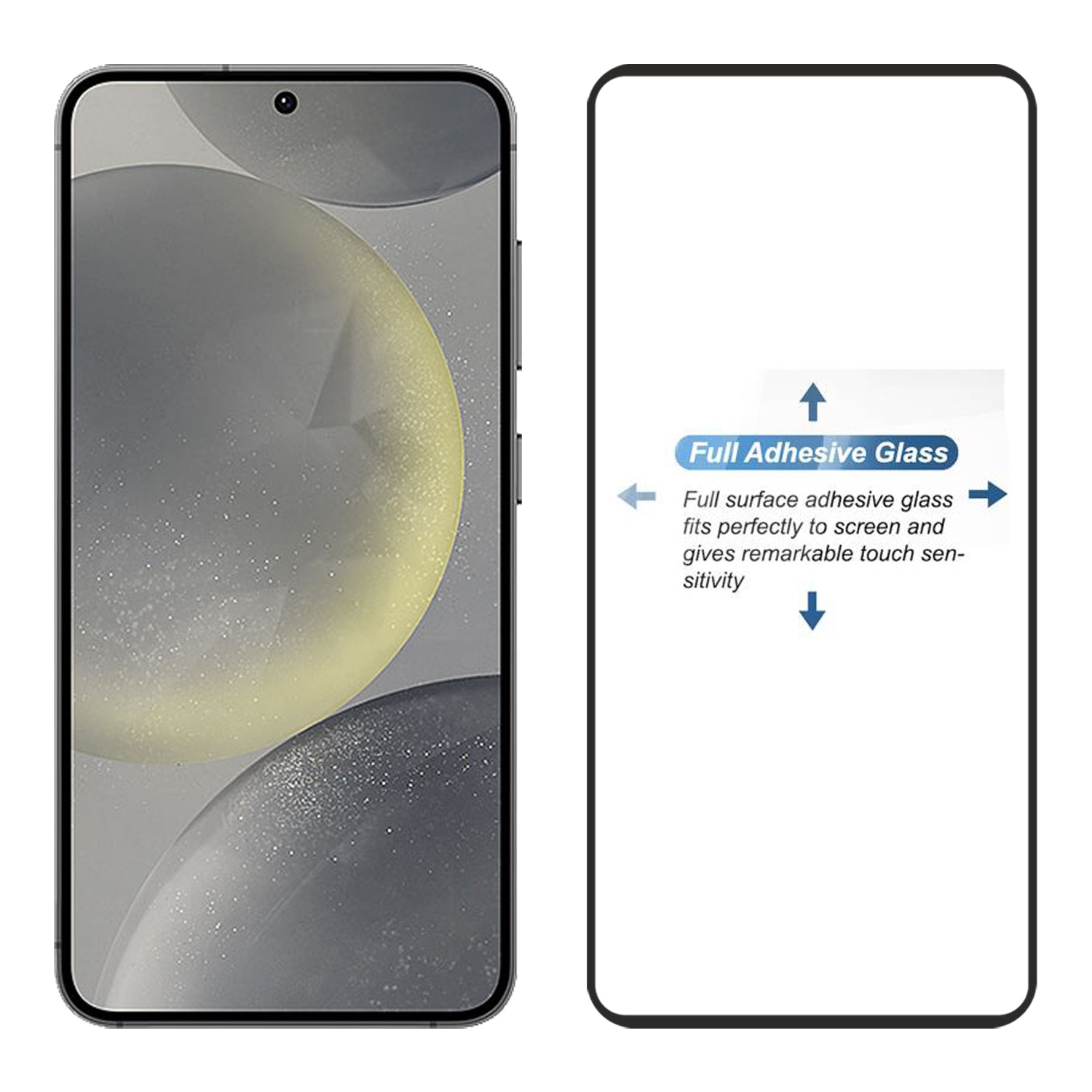Tempered Glass for Samsung Galaxy S24 (Black) Edge to Edge , Pack of 1 ( No Guarantee for Finger Print )