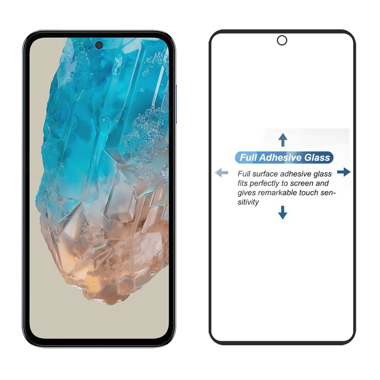 Tempered Glass for Samsung Galaxy M35 (Black) Edge to Edge , Pack of 1
