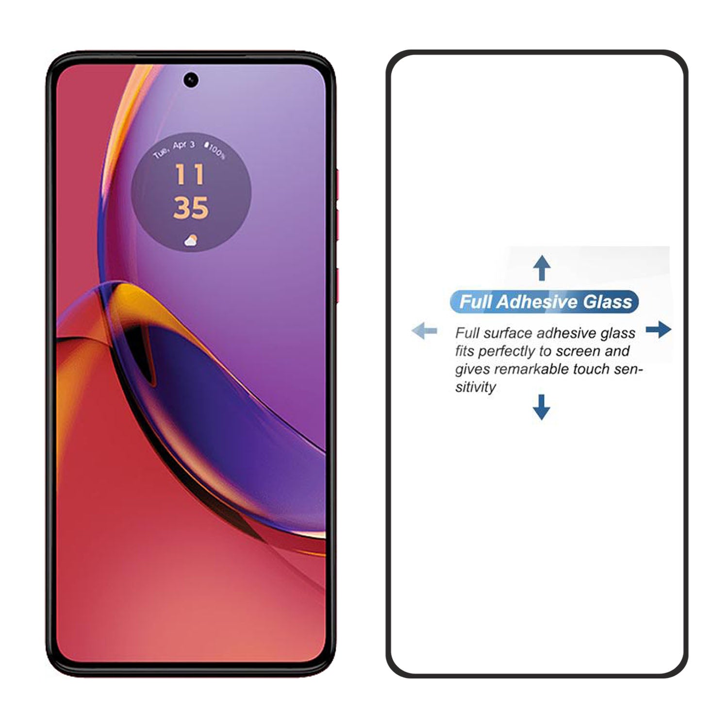 Tempered Glass for Motorola Moto G84 , Pack of 1 , Edge to Edge