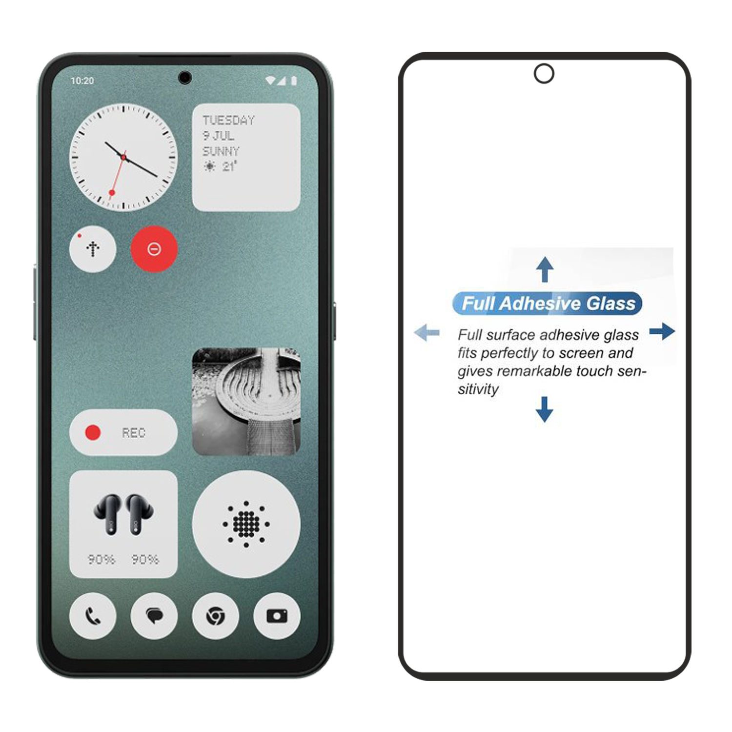 Tempered Glass for Nothing CMF Phone 1 (Black) Edge to Edge , Pack of 1