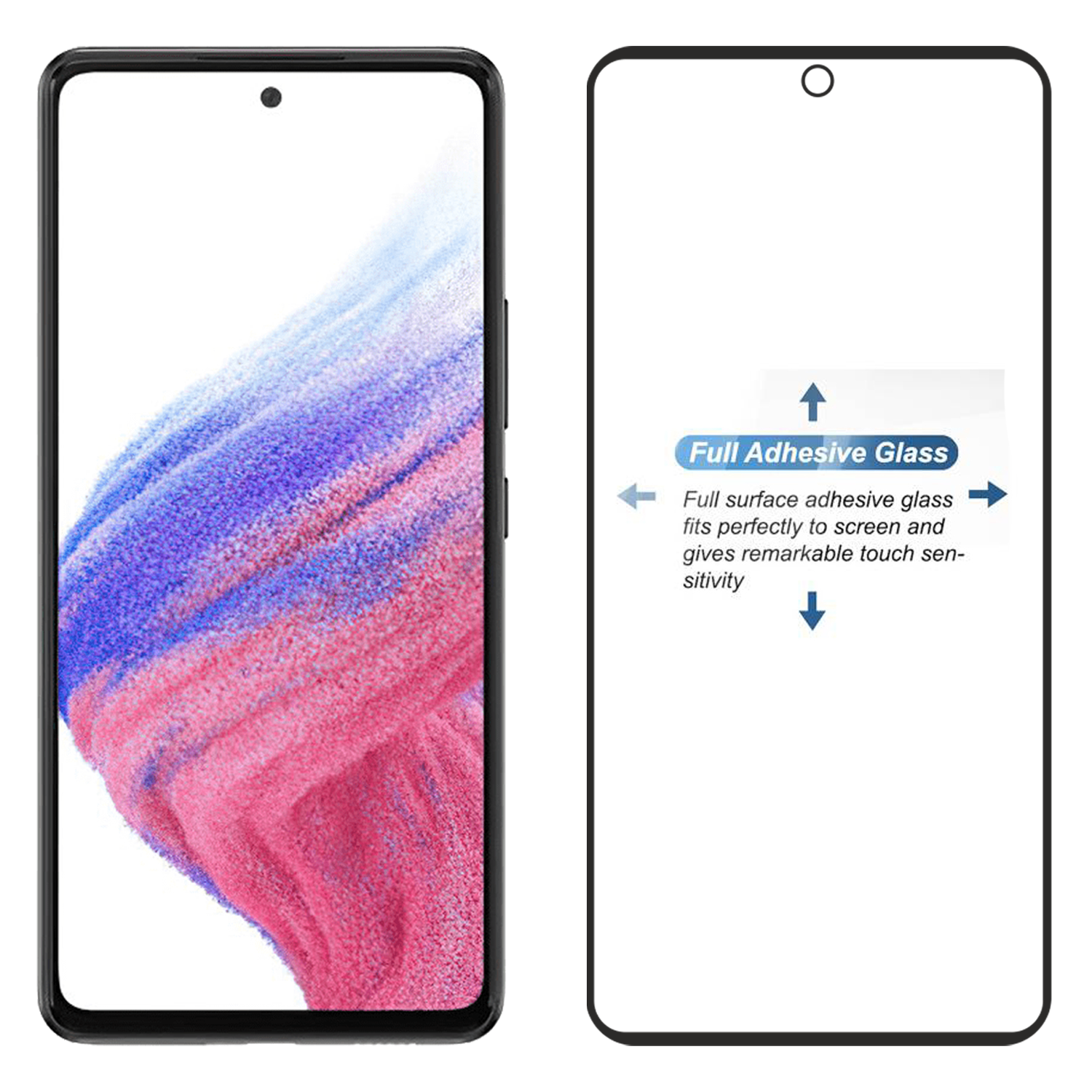 Tempered Glass for Samsung Galaxy A73 5G (Black) Edge to Edge , Pack of 1