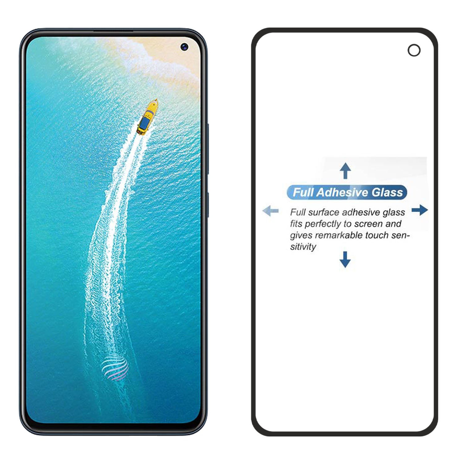 Tempered Glass for vivo V17 / vivo S5 (Black) Edge to Edge , Pack of 1