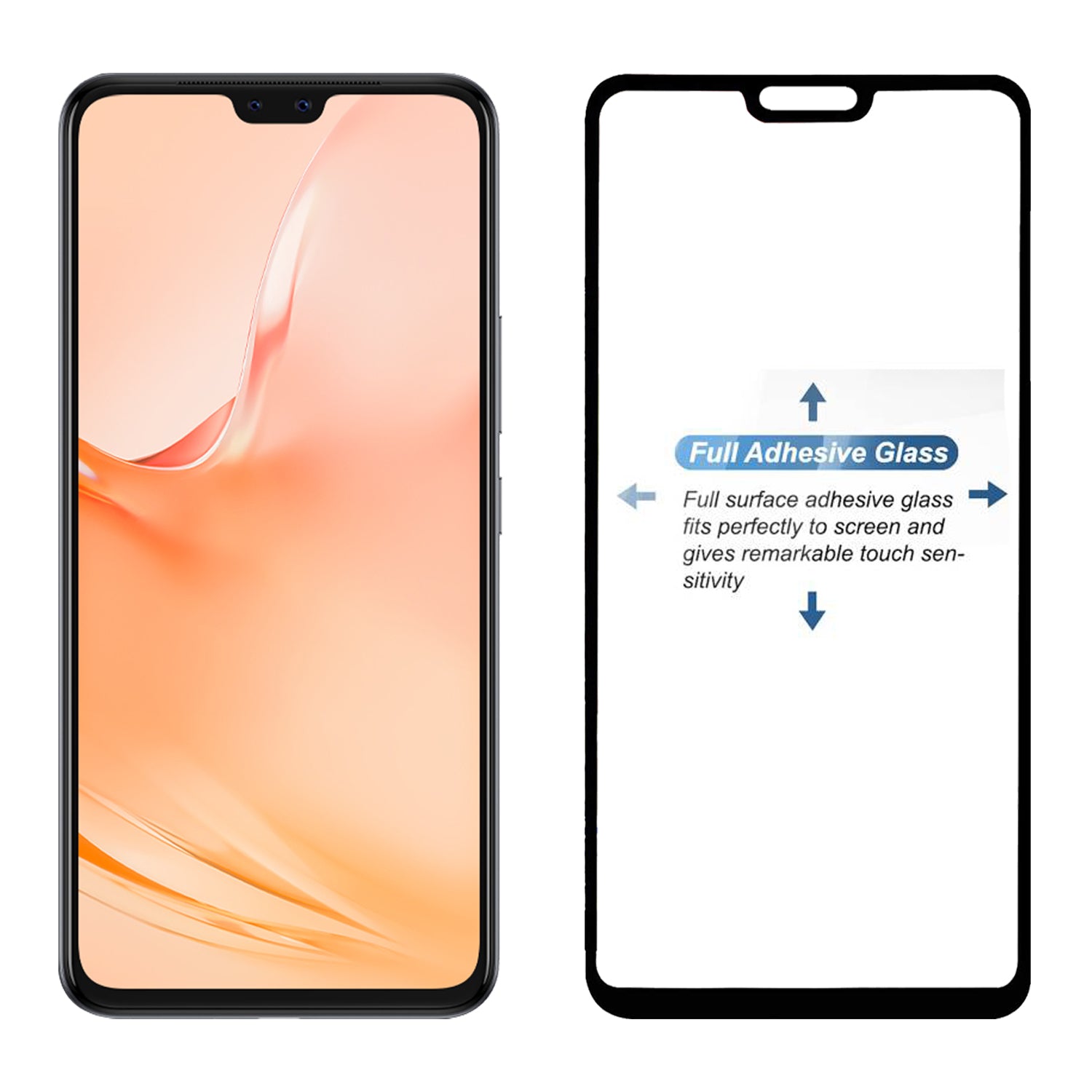 Tempered Glass for vivo V20 Pro (Black) Edge to Edge , Pack of 1