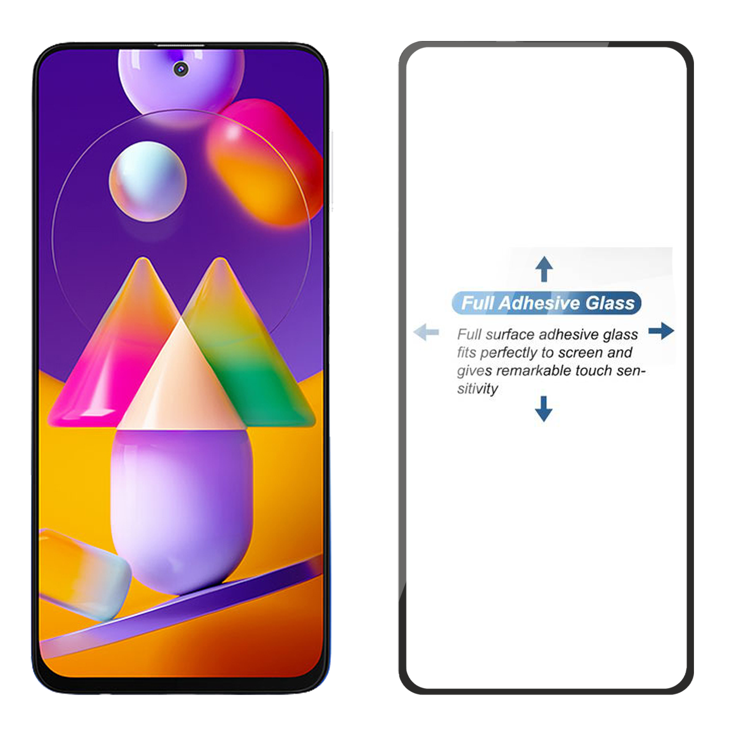 Tempered Glass for Samsung Galaxy M31s / A51 (Black Edge to Edge , Pack of 1