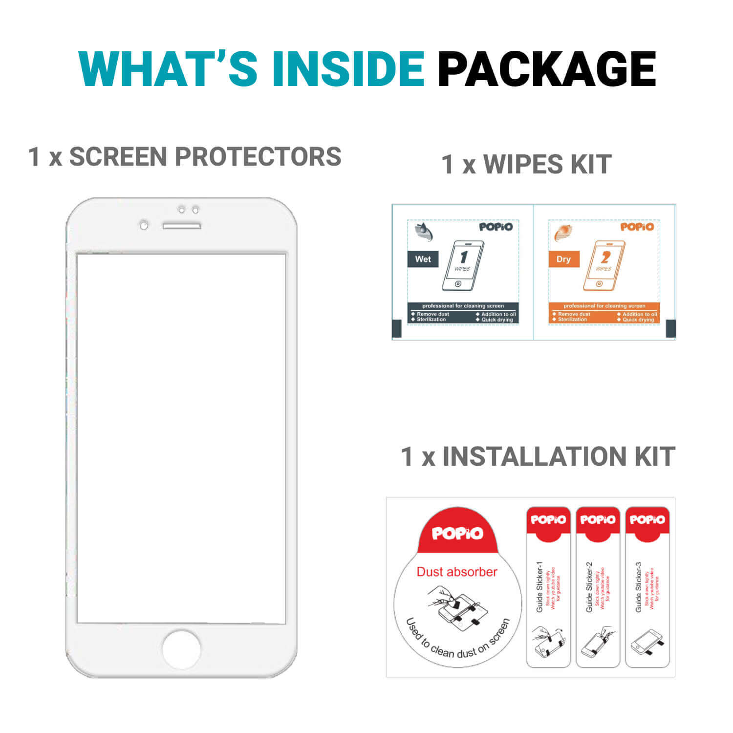 Tempered Glass for Apple iPhone 6 Plus / Apple iPhone 6s Plus (White) , Edge to Edge