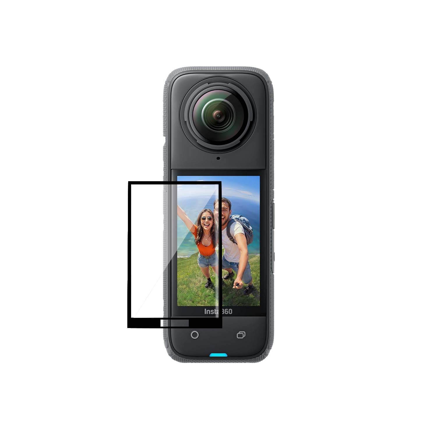 POPIO Tempered Glass Screen Protector Compatible For Insta 360 Action Camera X4 with Edge to Edge Coverage and Installation Kit