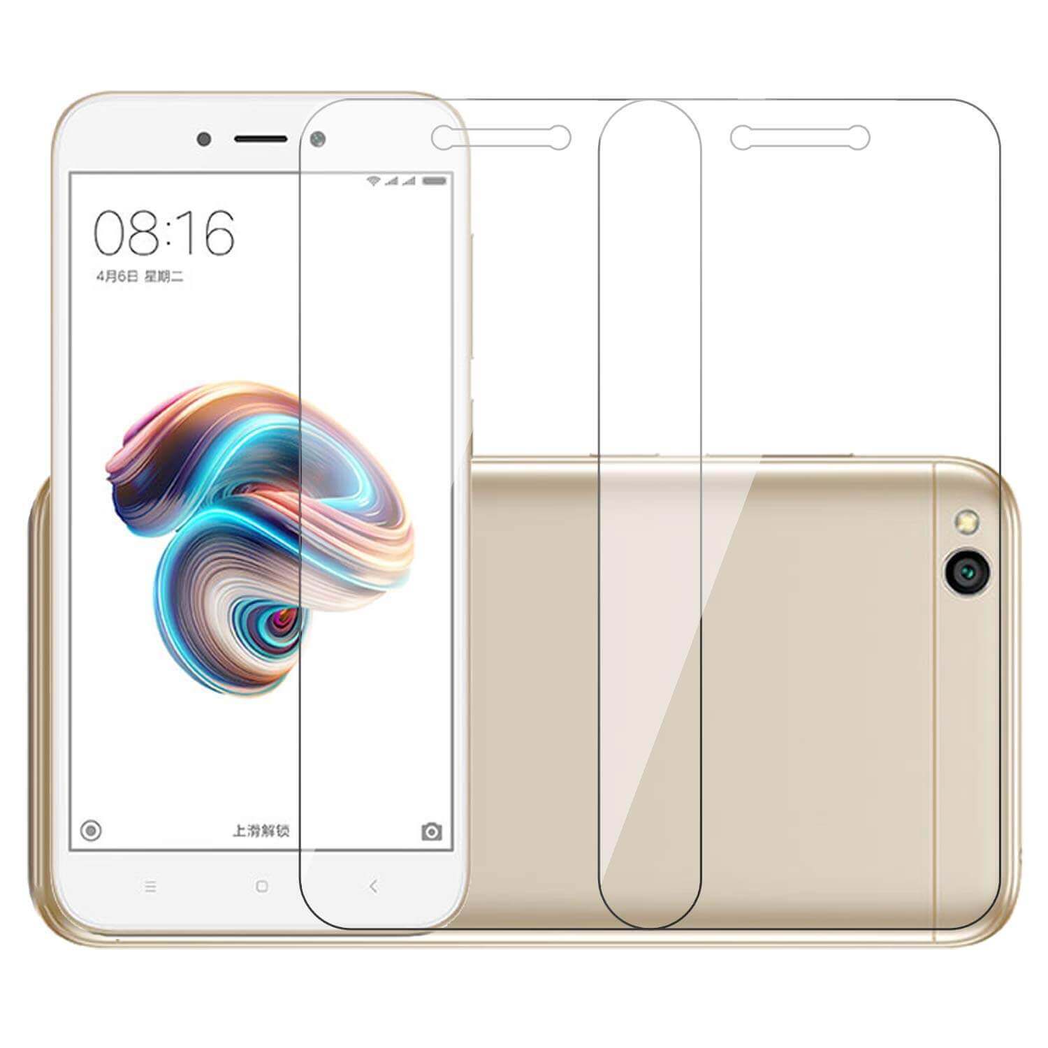 Tempered Glass forXiaomi Redmi 5A; Redmi GO (Transparent) Pack of 2
