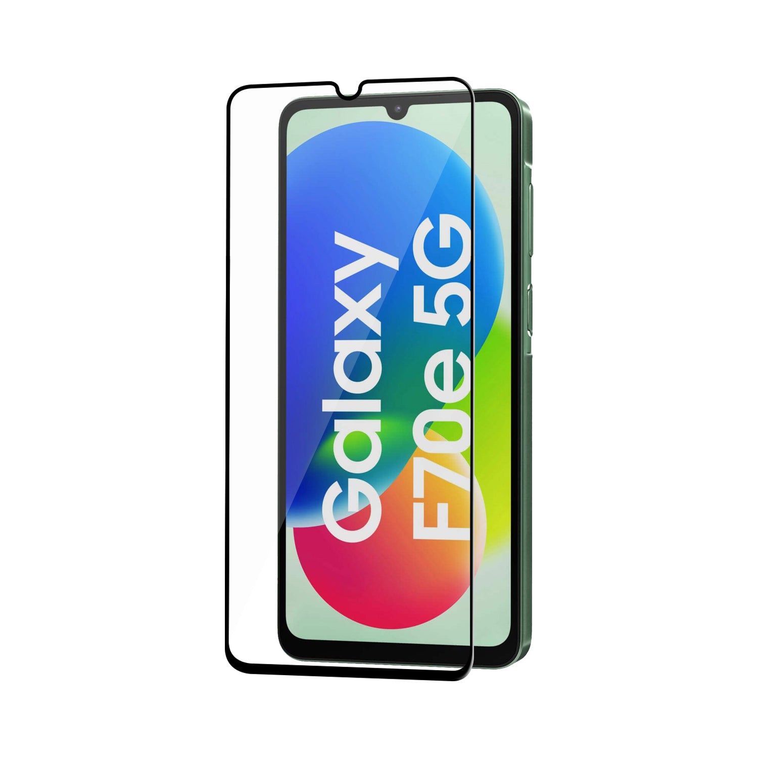 Tempered Glass for Samsung Galaxy F70e (Black) Edge to Edge , Pack of 1